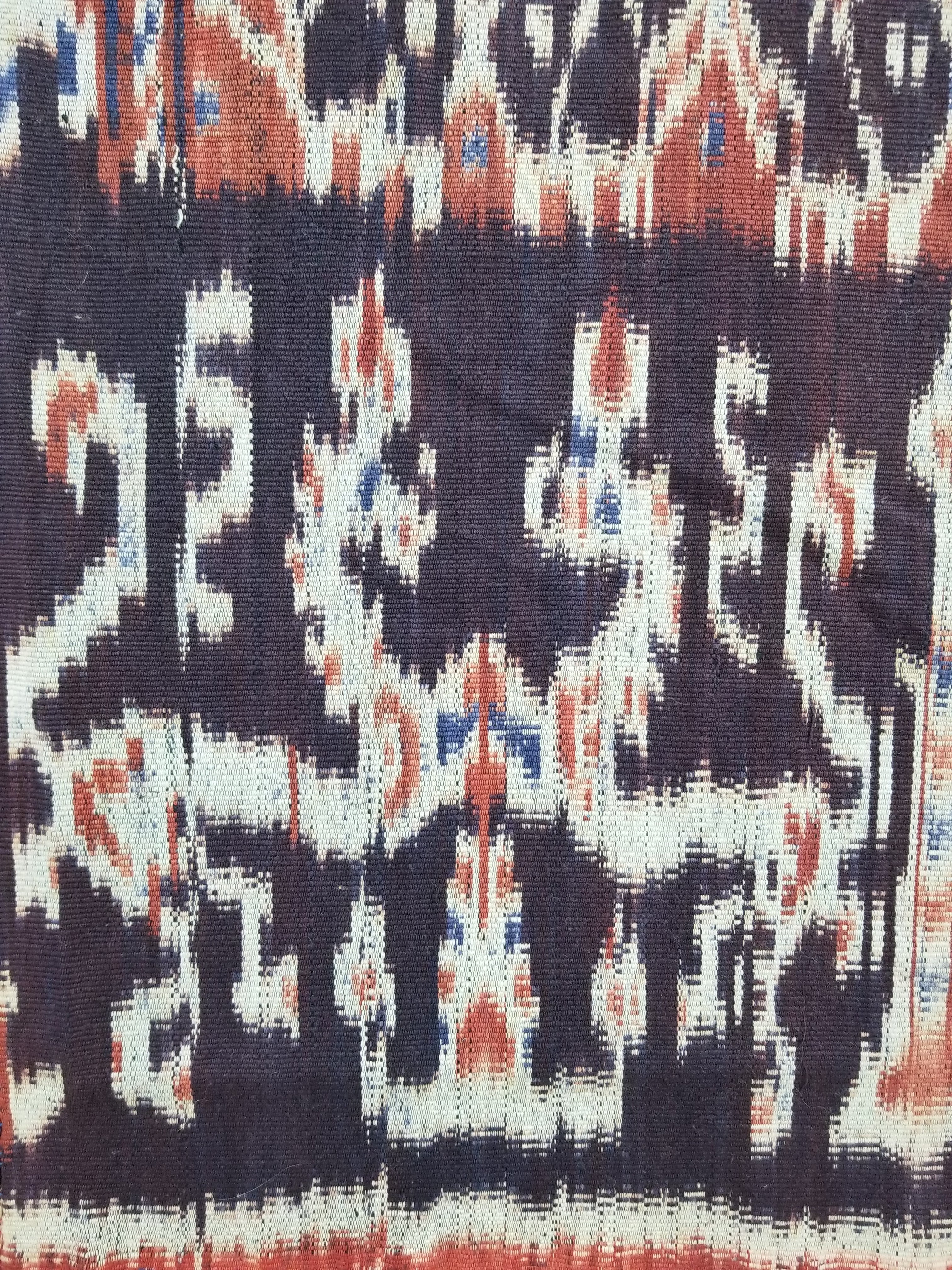 Vintage Indonesian Handwoven Sumba Ikat Vertical Seam Wall Tapestry 244x104cm