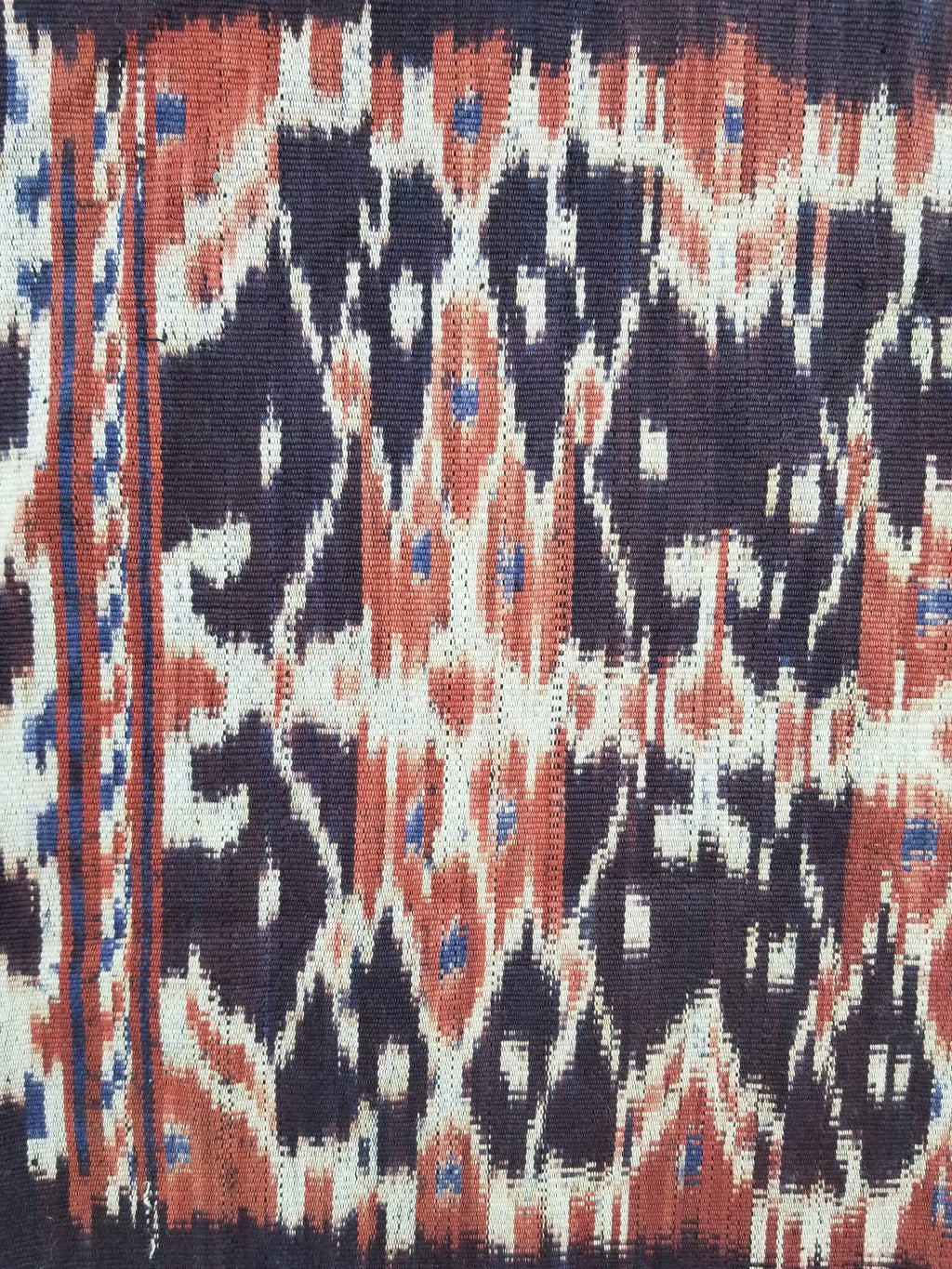 Vintage Indonesian Handwoven Sumba Ikat Vertical Seam Wall Tapestry 244x104cm