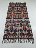 Vintage Indonesian Handwoven Sumba Ikat Vertical Seam Wall Tapestry 217x109cm