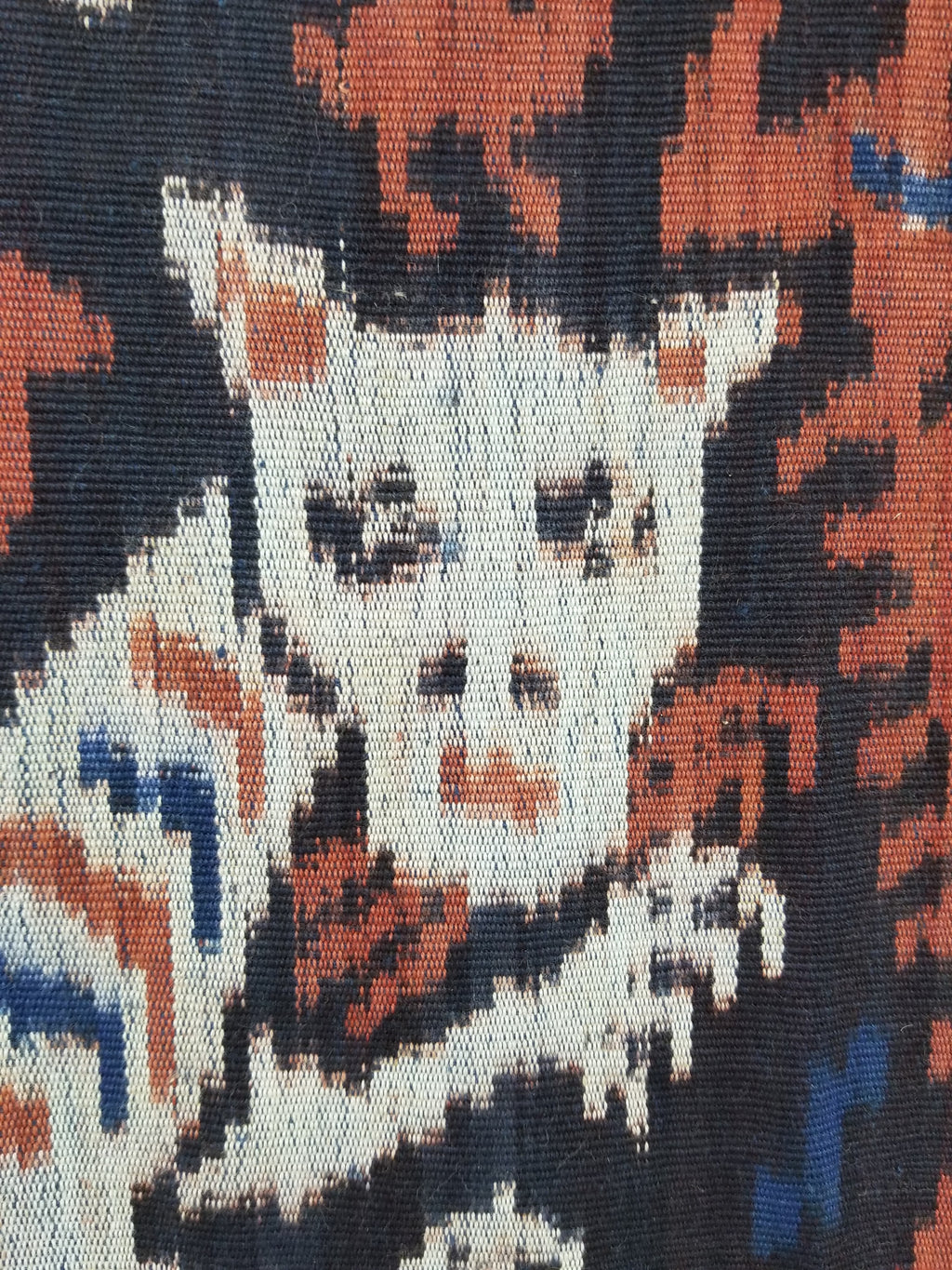 Vintage Indonesian Handwoven Sumba Ikat Vertical Seam Wall Tapestry 217x109cm