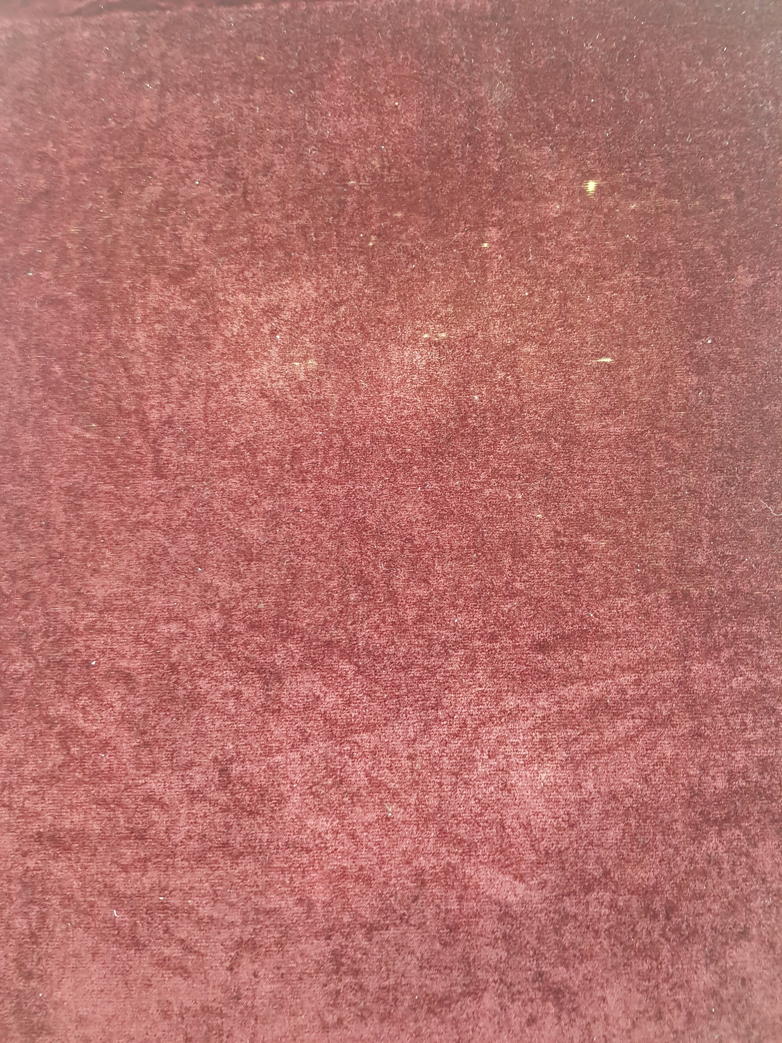 Antique Traditional Burgundy Velvet Coverlet / Blanket Throw 169x155cm