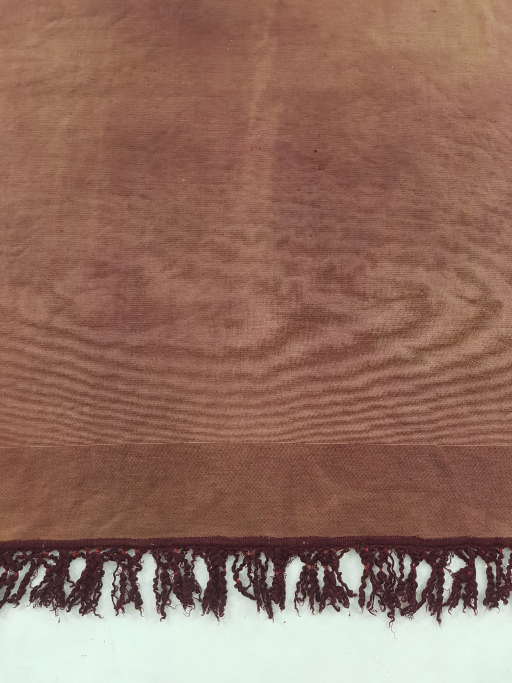 Antique Traditional Burgundy Velvet Coverlet / Blanket Throw 169x155cm