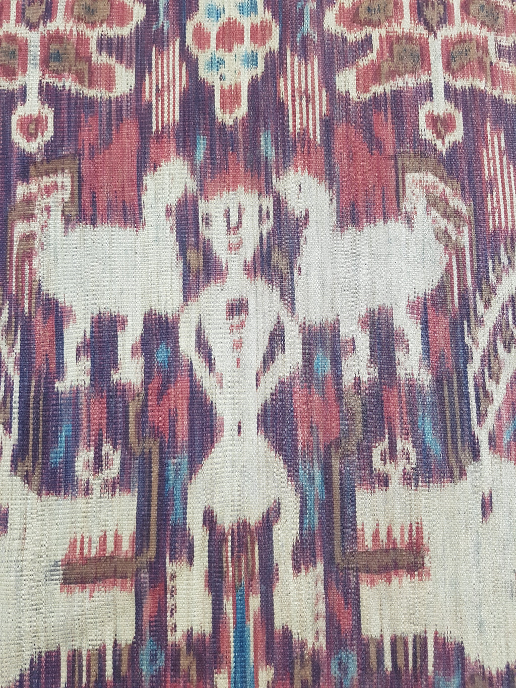 Vintage Indonesian Handwoven Sumba Ikat Vertical Seam Textile 266x125cm