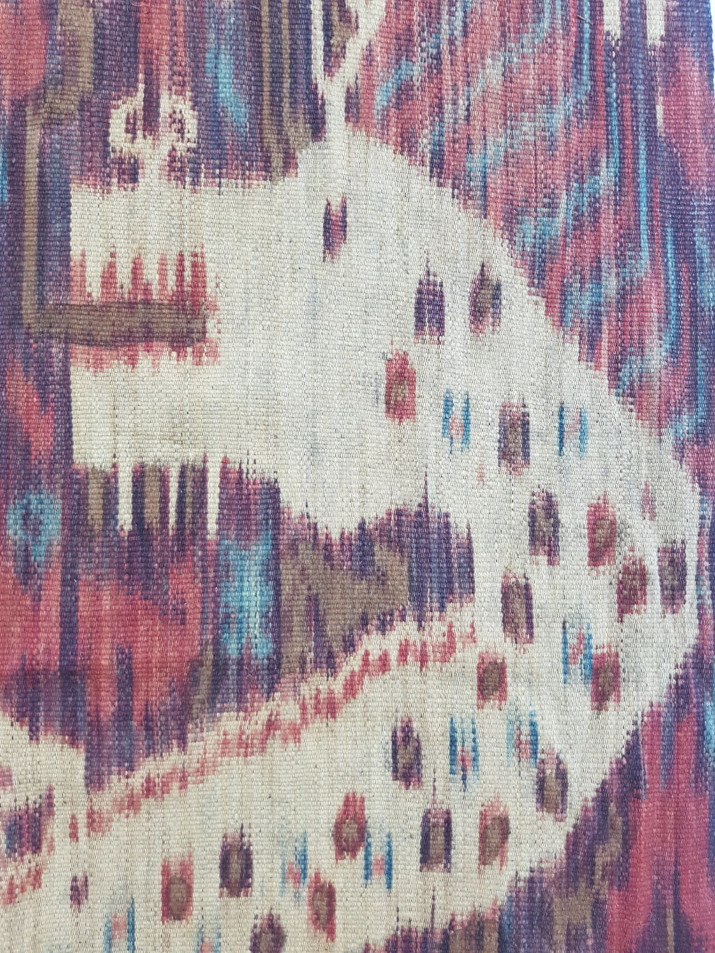 Vintage Indonesian Handwoven Sumba Ikat Vertical Seam Textile 266x125cm