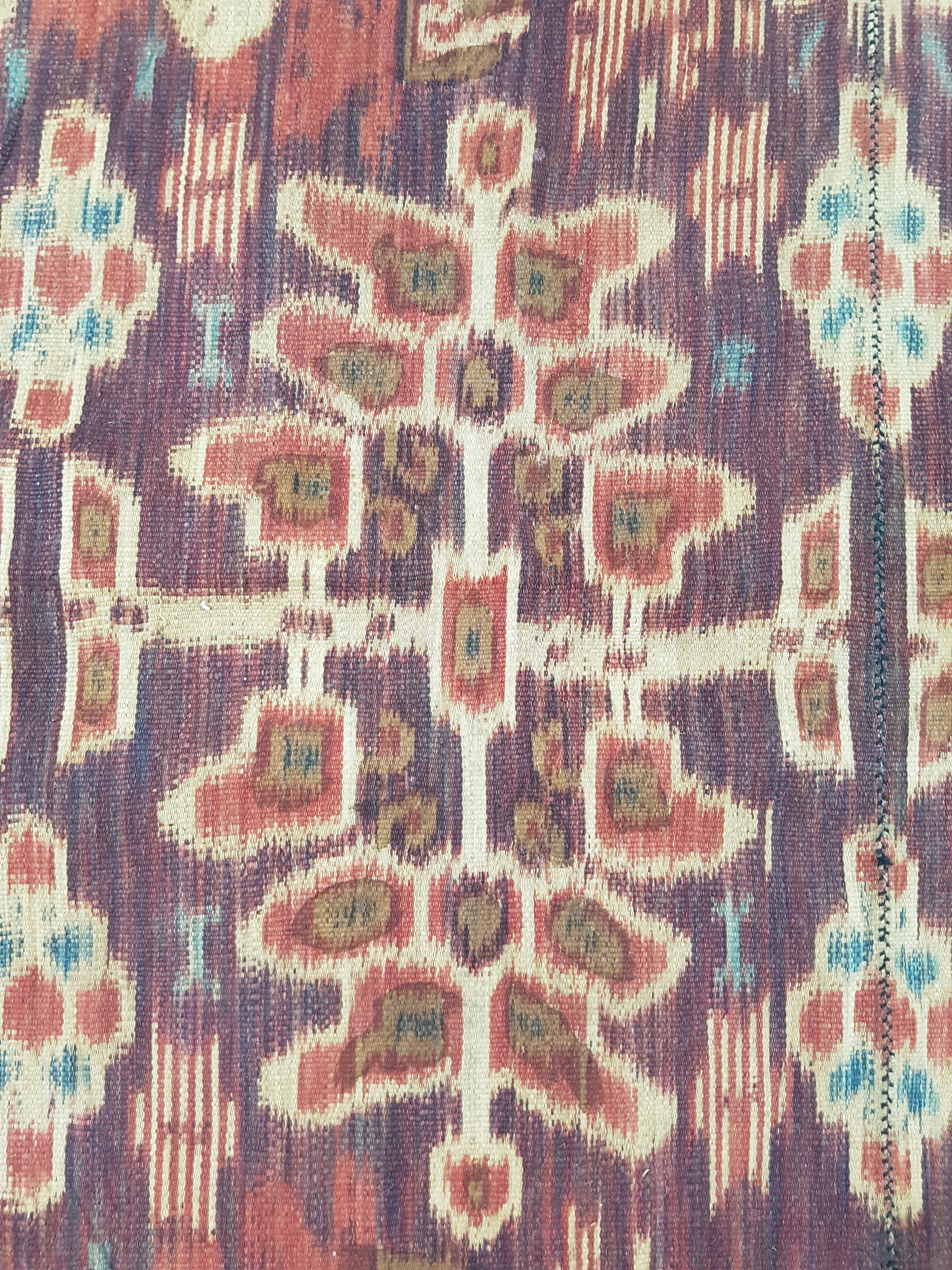 Vintage Indonesian Handwoven Sumba Ikat Vertical Seam Textile 266x125cm