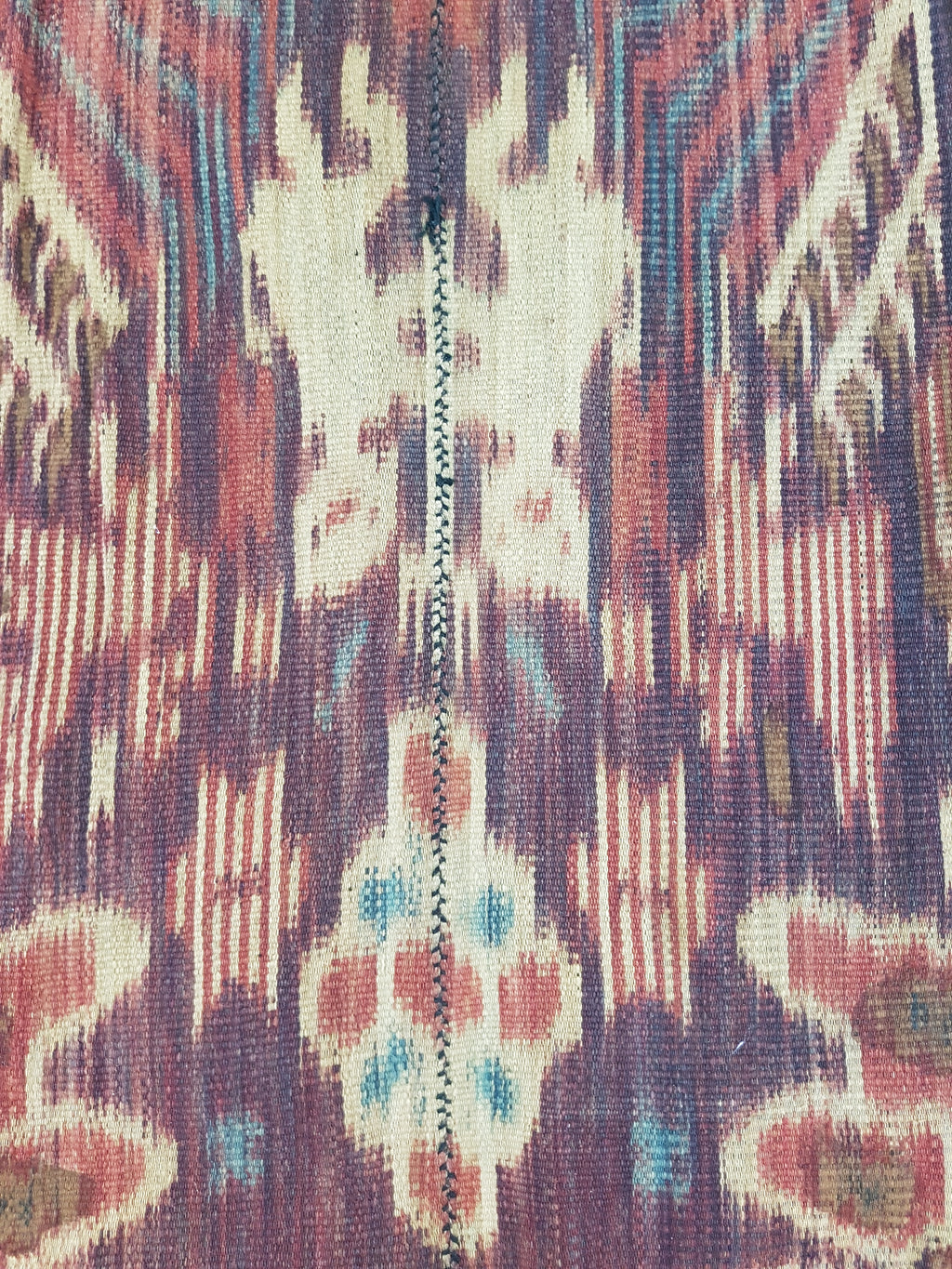 Vintage Indonesian Handwoven Sumba Ikat Vertical Seam Textile 266x125cm