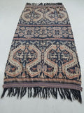 Vintage Indonesian Handwoven Sumba Ikat Vertical Seam Textile 223x120cm
