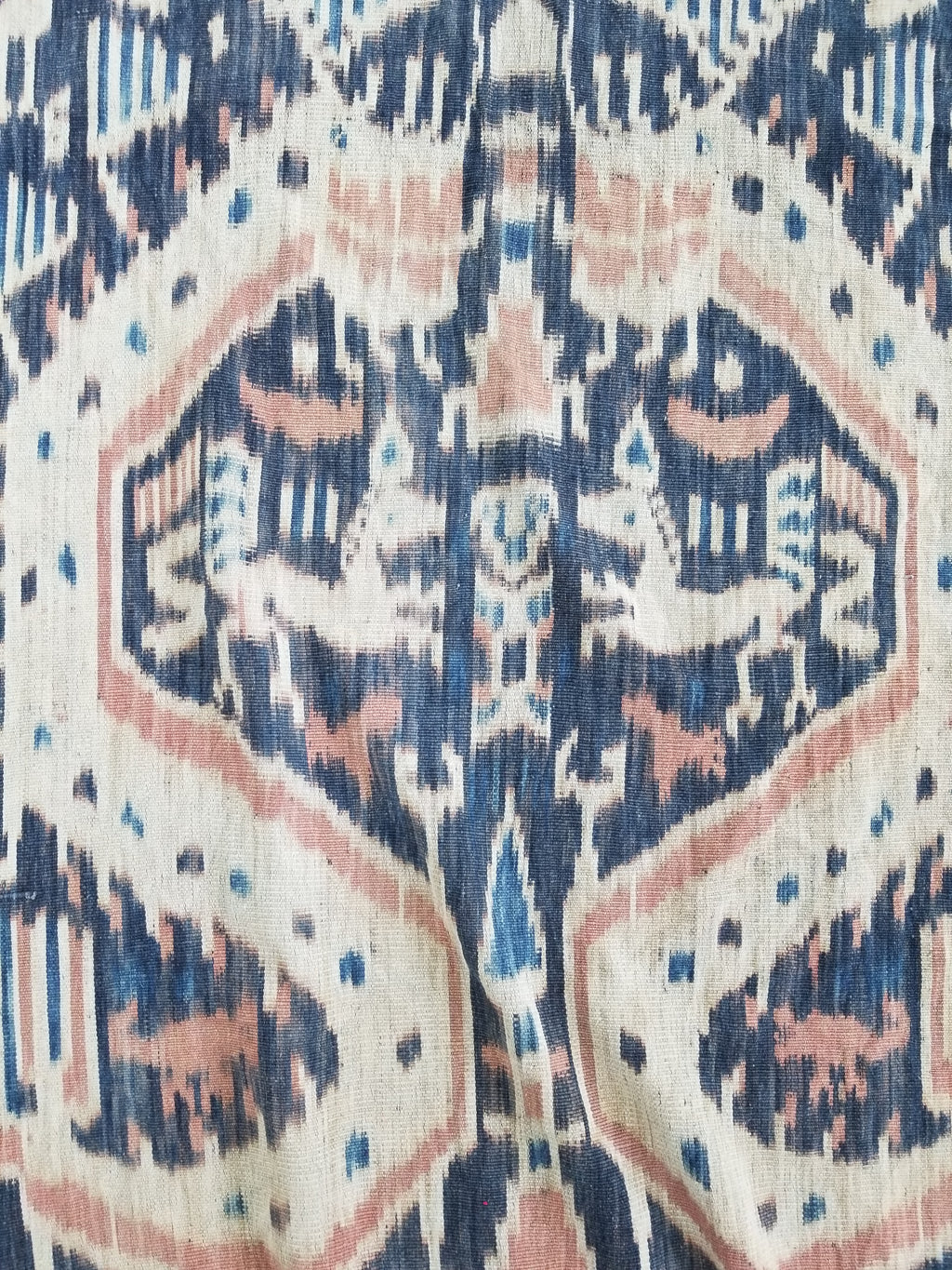 Vintage Indonesian Handwoven Sumba Ikat Vertical Seam Textile 223x120cm
