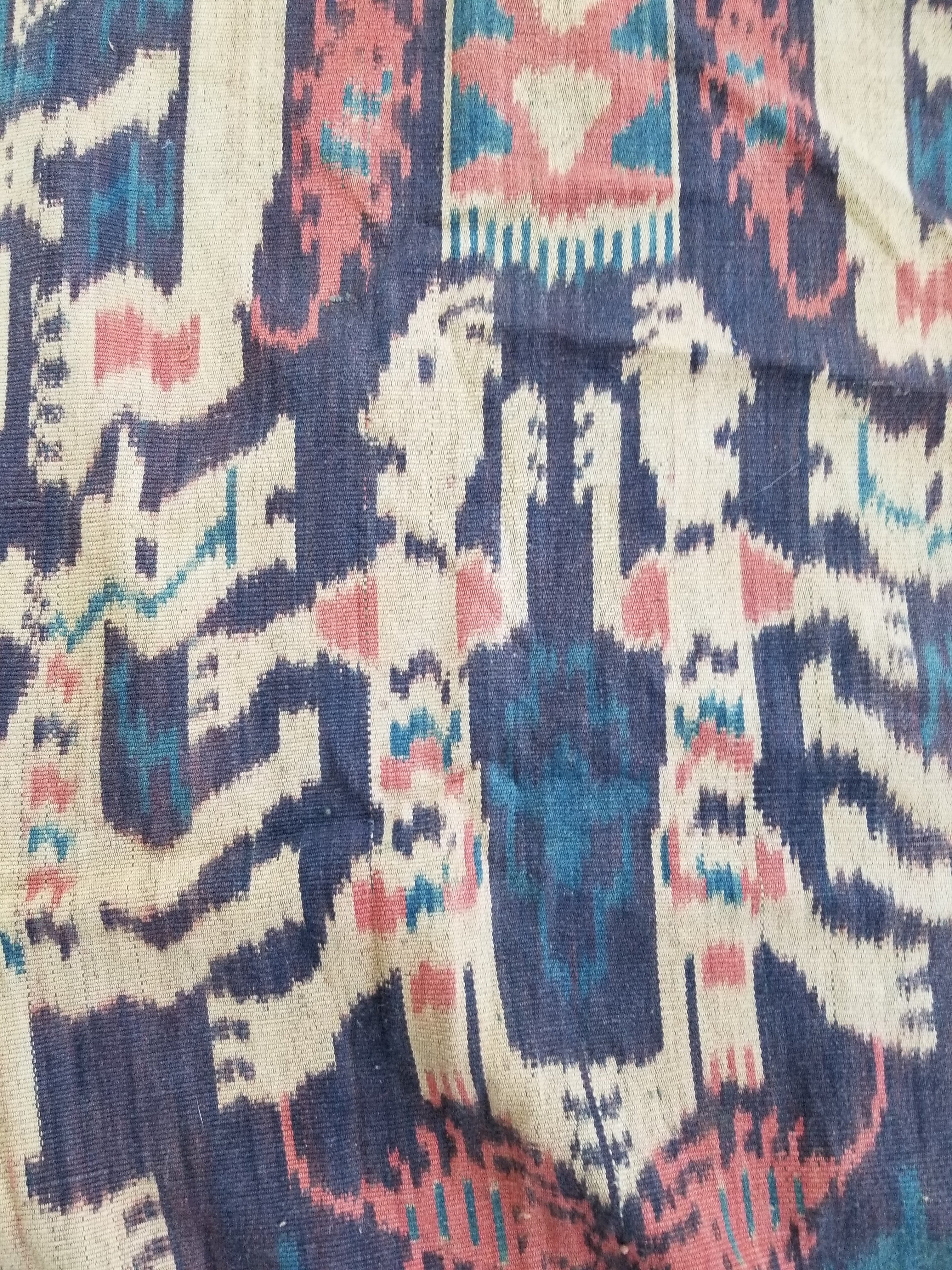 Vintage Indonesian Handwoven Sumba Ikat Vertical Seam Textile 236x107cm