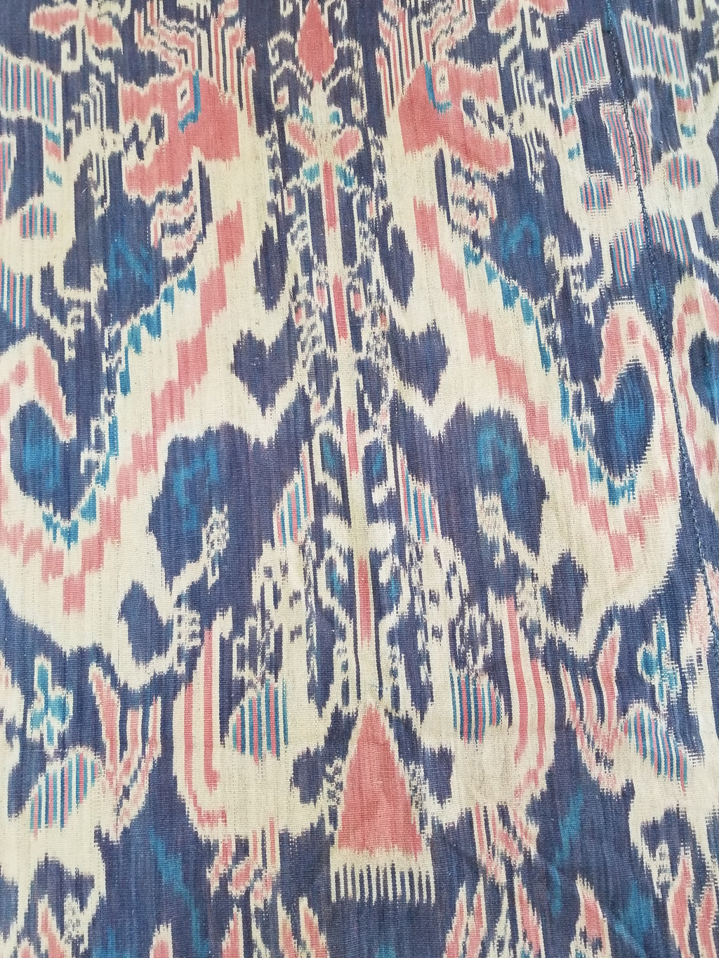 Vintage Indonesian Handwoven Sumba Ikat Vertical Seam Textile 236x107cm