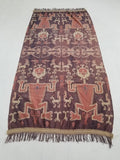 Vintage Indonesian Handwoven Sumba Ikat Vertical Seam Textile 210x109cm