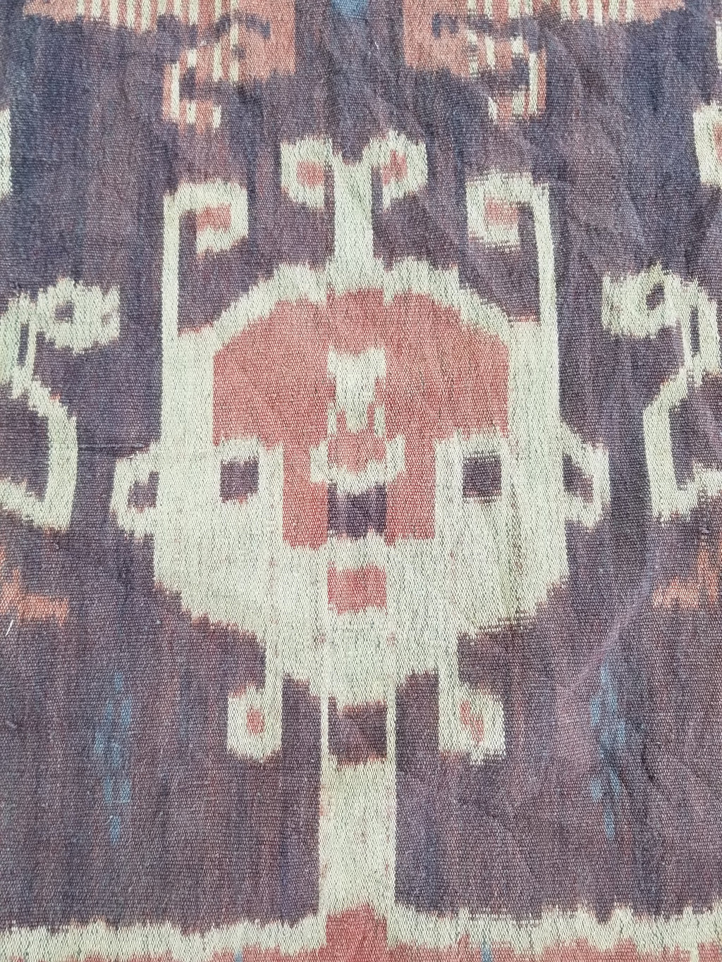 Vintage Indonesian Handwoven Sumba Ikat Vertical Seam Textile 210x109cm