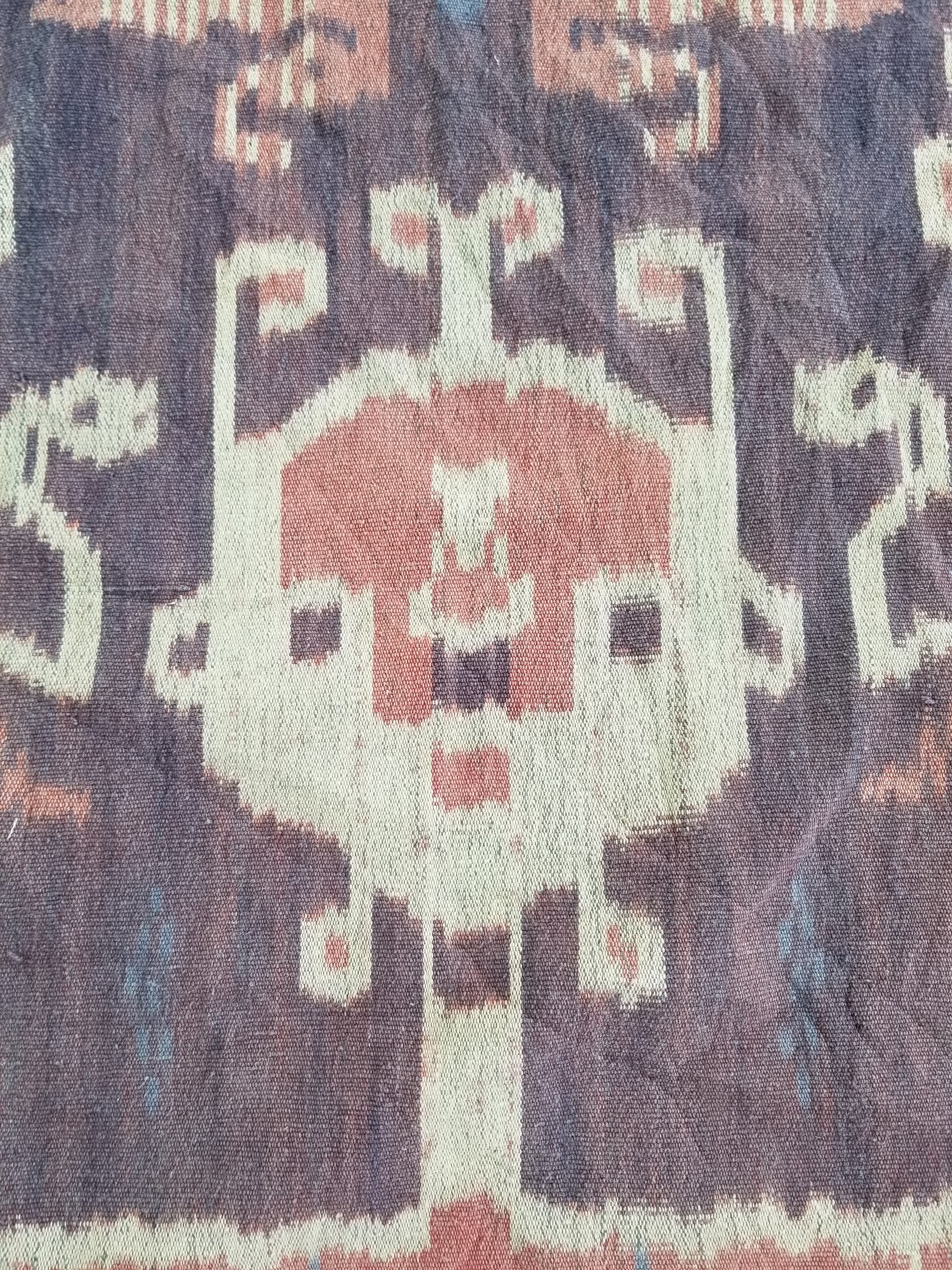 Vintage Indonesian Handwoven Sumba Ikat Vertical Seam Textile 210x109cm