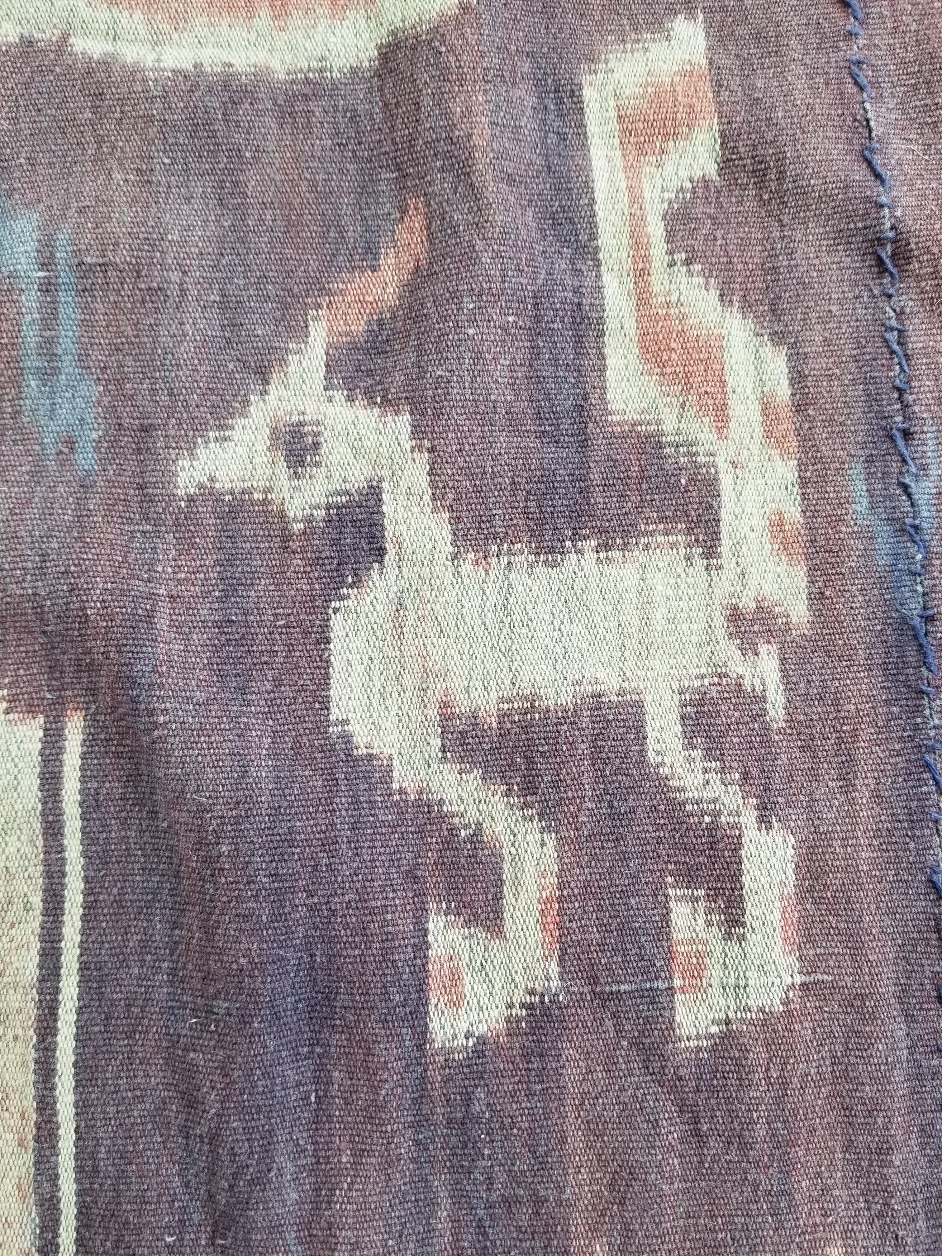 Vintage Indonesian Handwoven Sumba Ikat Vertical Seam Textile 210x109cm