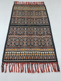 Vintage Indonesian Handwoven Tenun Ikat Vertical Seam Textile 152x88cm