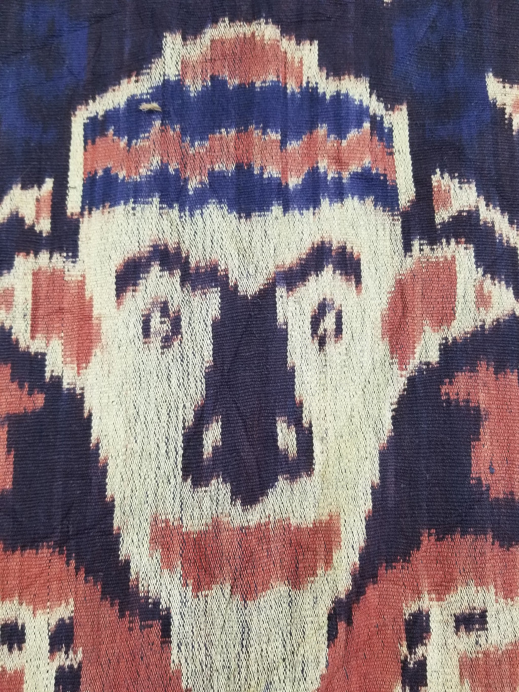 Vintage Indonesian Handwoven Sumba Ikat Hinggi Vertical Seam Textile 224x115cm