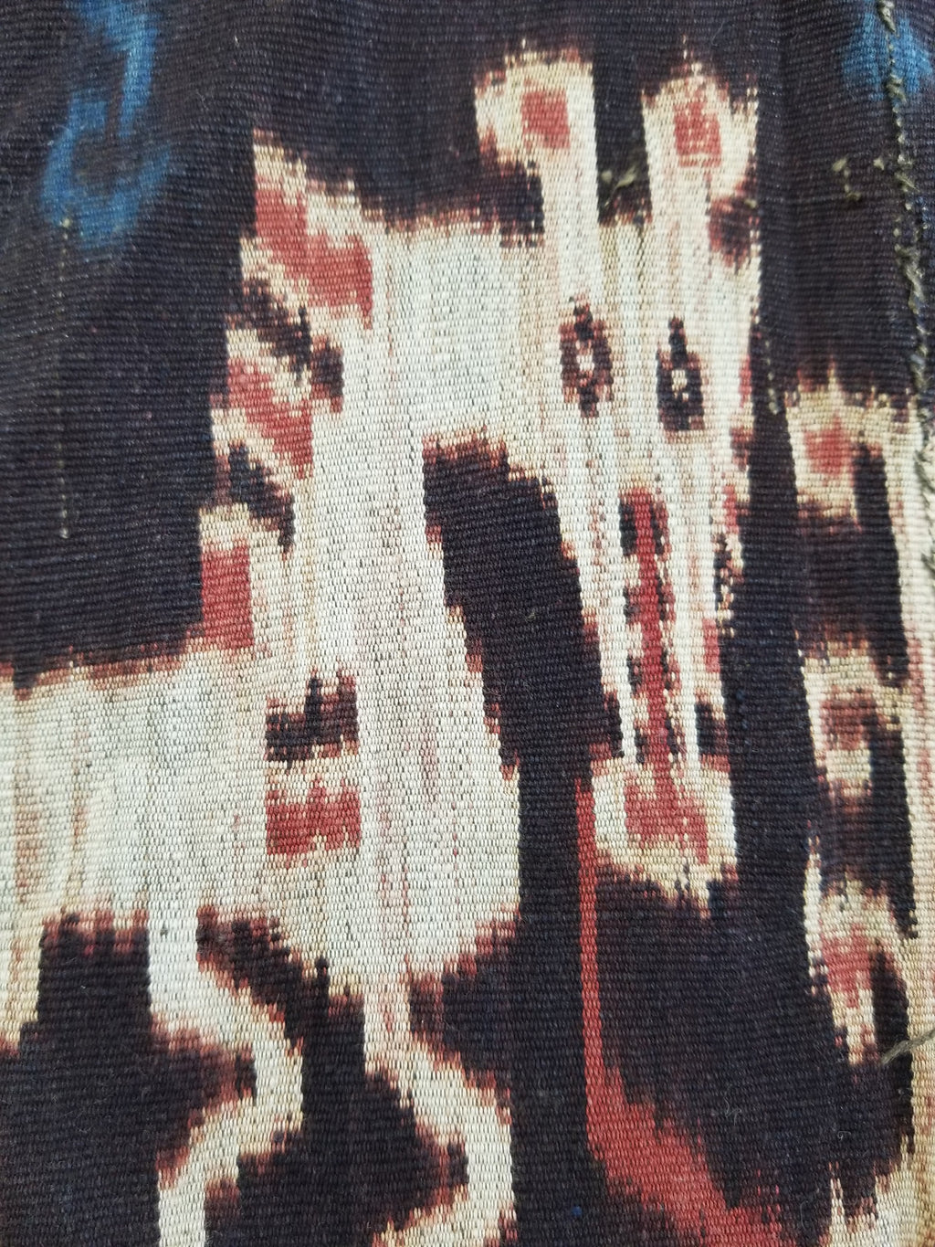 Antique Indonesian Handwoven Sumba Ikat Vertical Seam Wall Tapestry 229x114cm