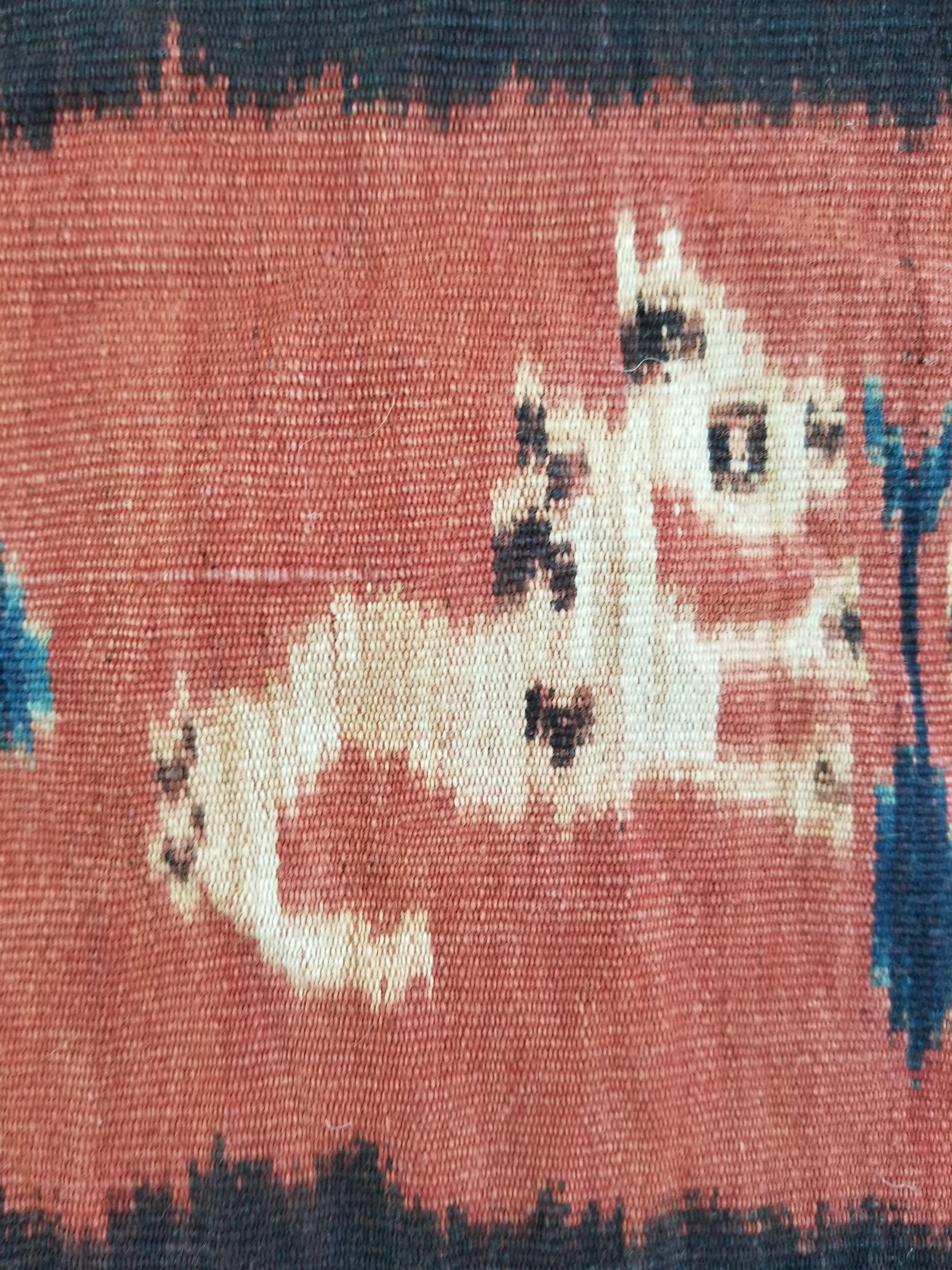 Antique Indonesian Handwoven Sumba Ikat Vertical Seam Wall Tapestry 229x114cm