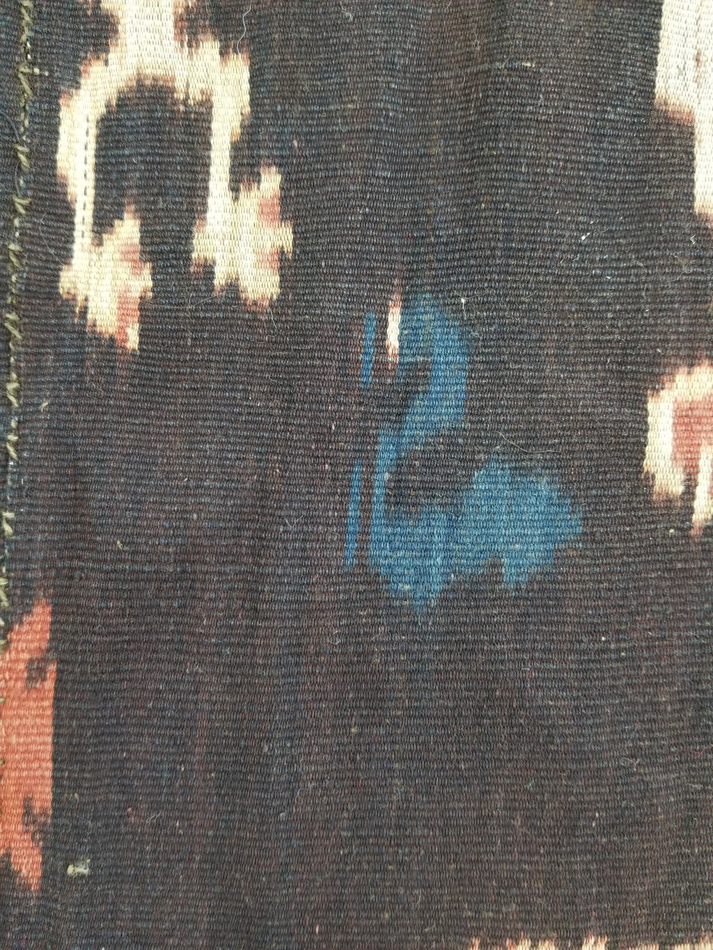 Antique Indonesian Handwoven Sumba Ikat Vertical Seam Wall Tapestry 229x114cm