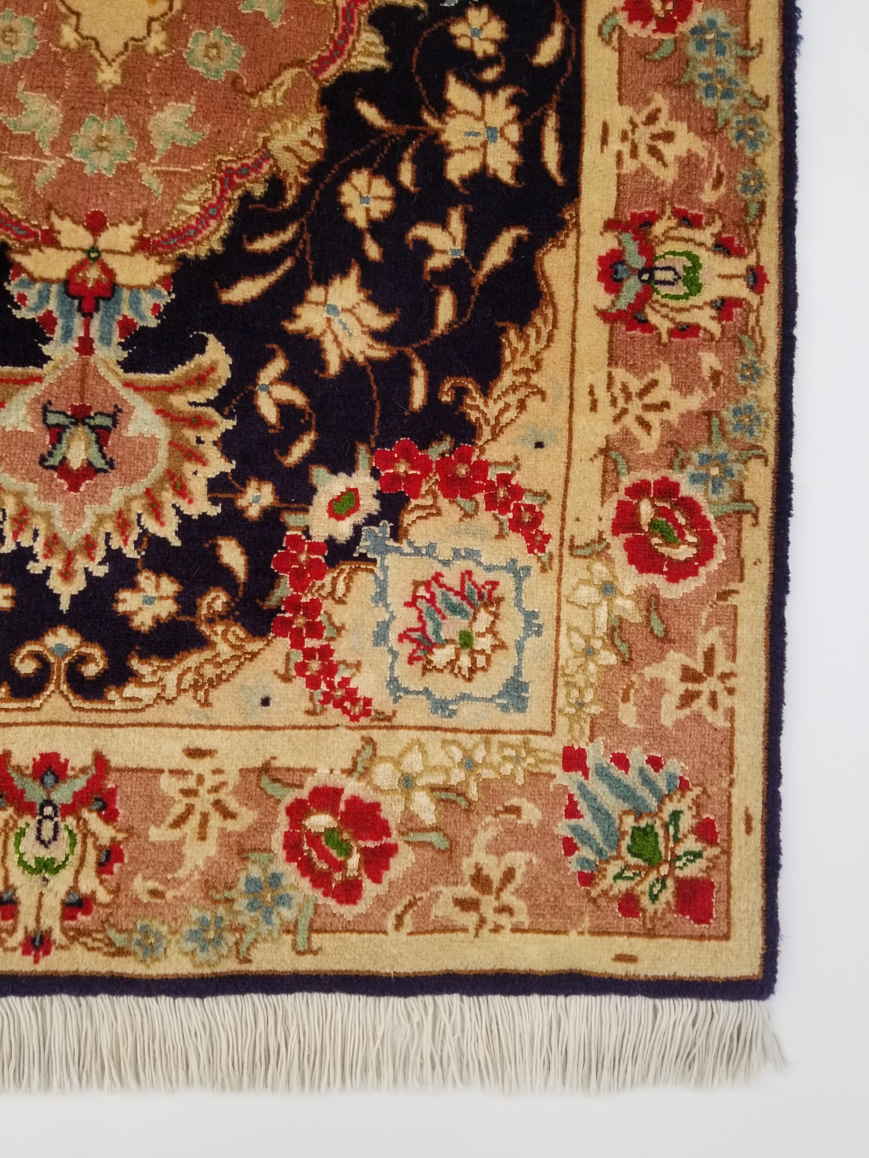 Vintage Traditional Handmade Oriental Wool Multicolor Rug 91x61cm