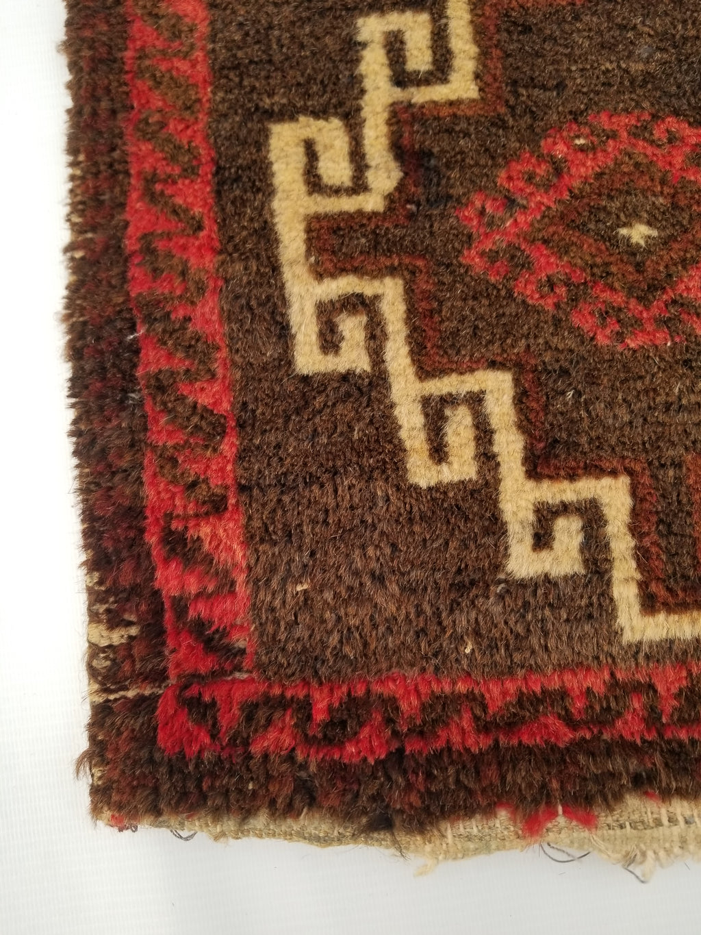 Antique Traditional Handmade Afghan Wool Multicolor Bag 39x38cm