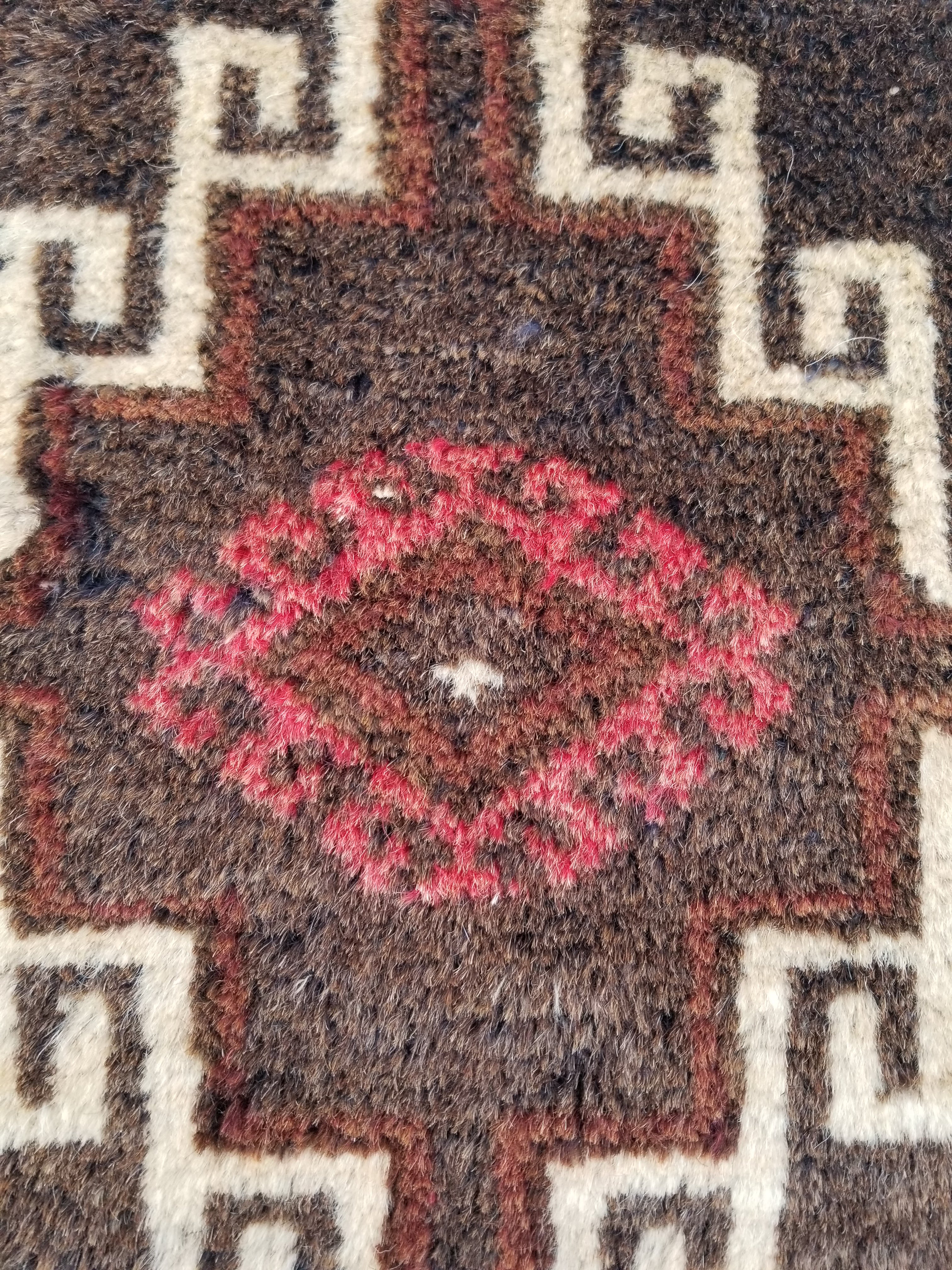Antique Traditional Handmade Afghan Wool Multicolor Bag 39x38cm