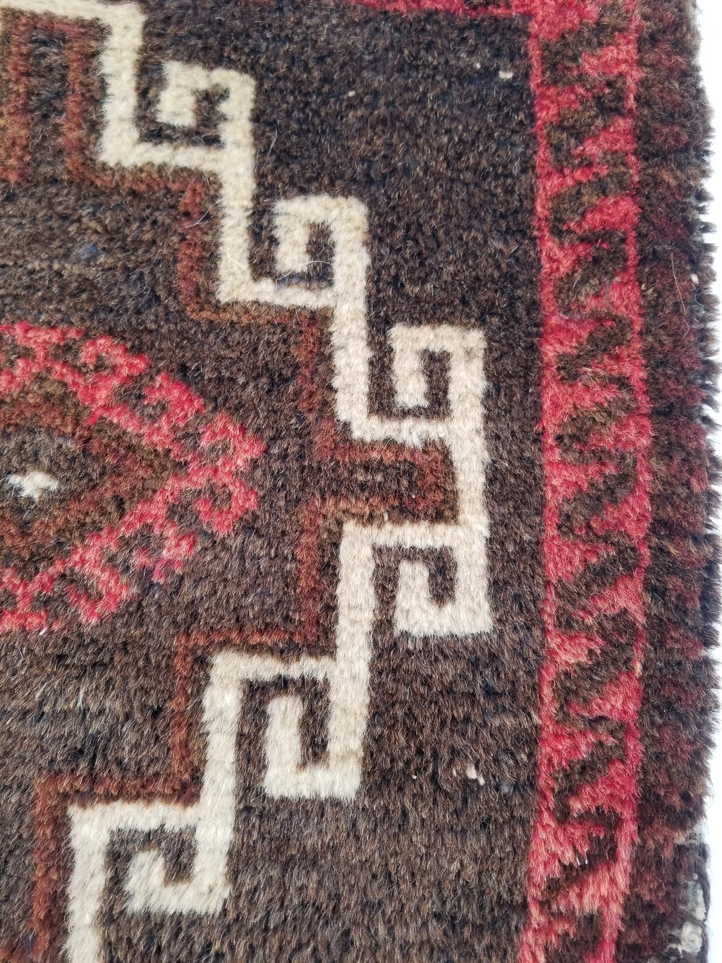 Antique Traditional Handmade Afghan Wool Multicolor Bag 39x38cm