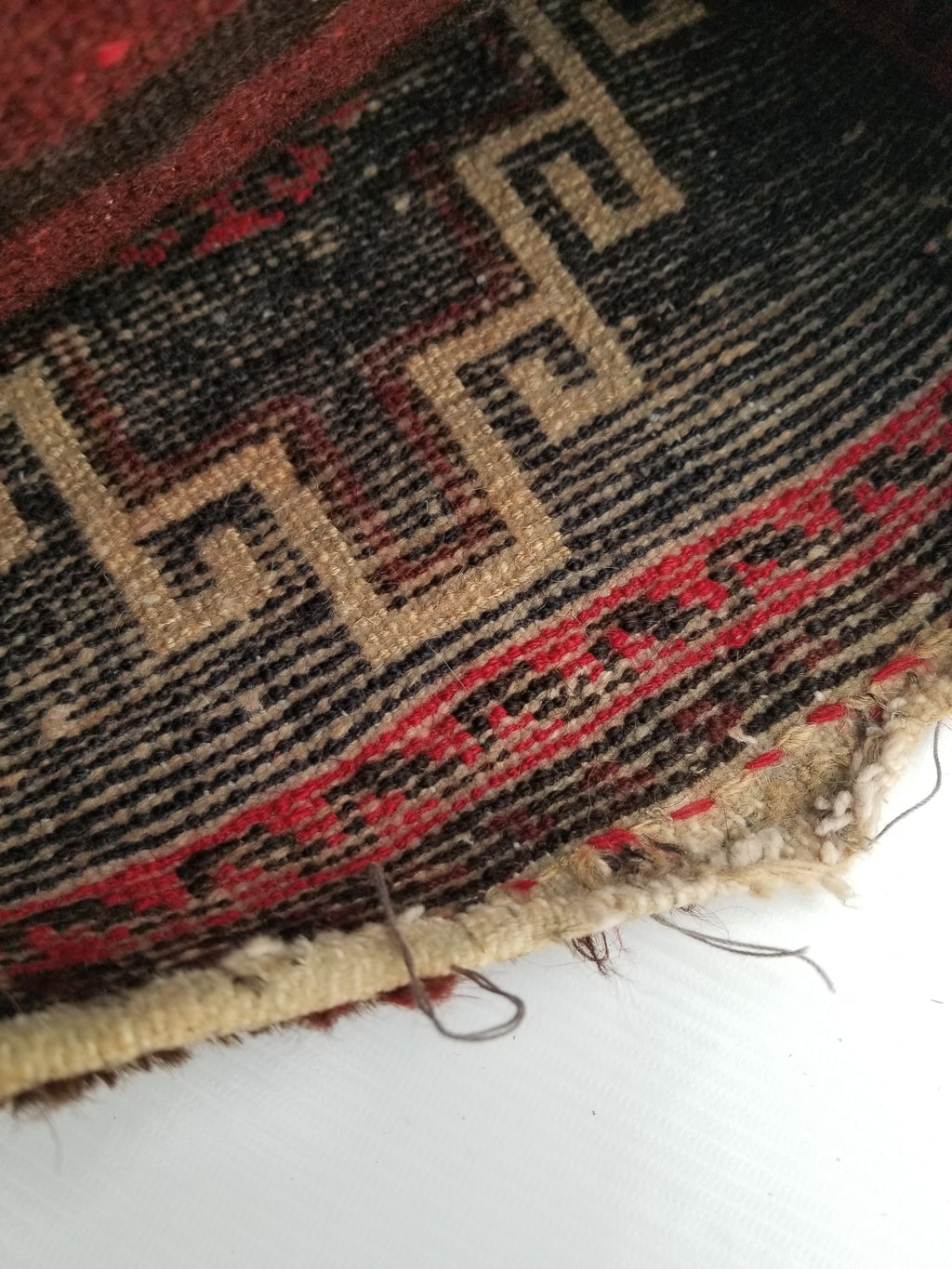 Antique Traditional Handmade Afghan Wool Multicolor Bag 39x38cm