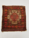 Antique Traditional Handmade Afghan Tribal Wool Multicolor Bag Face 44x40cm