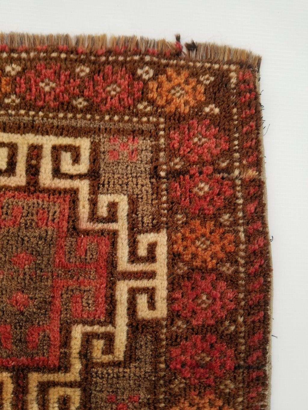 Antique Traditional Handmade Afghan Tribal Wool Multicolor Bag Face 44x40cm