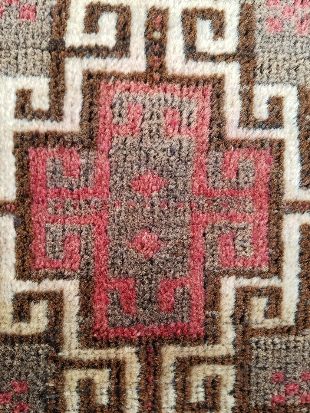 Antique Traditional Handmade Afghan Tribal Wool Multicolor Bag Face 44x40cm