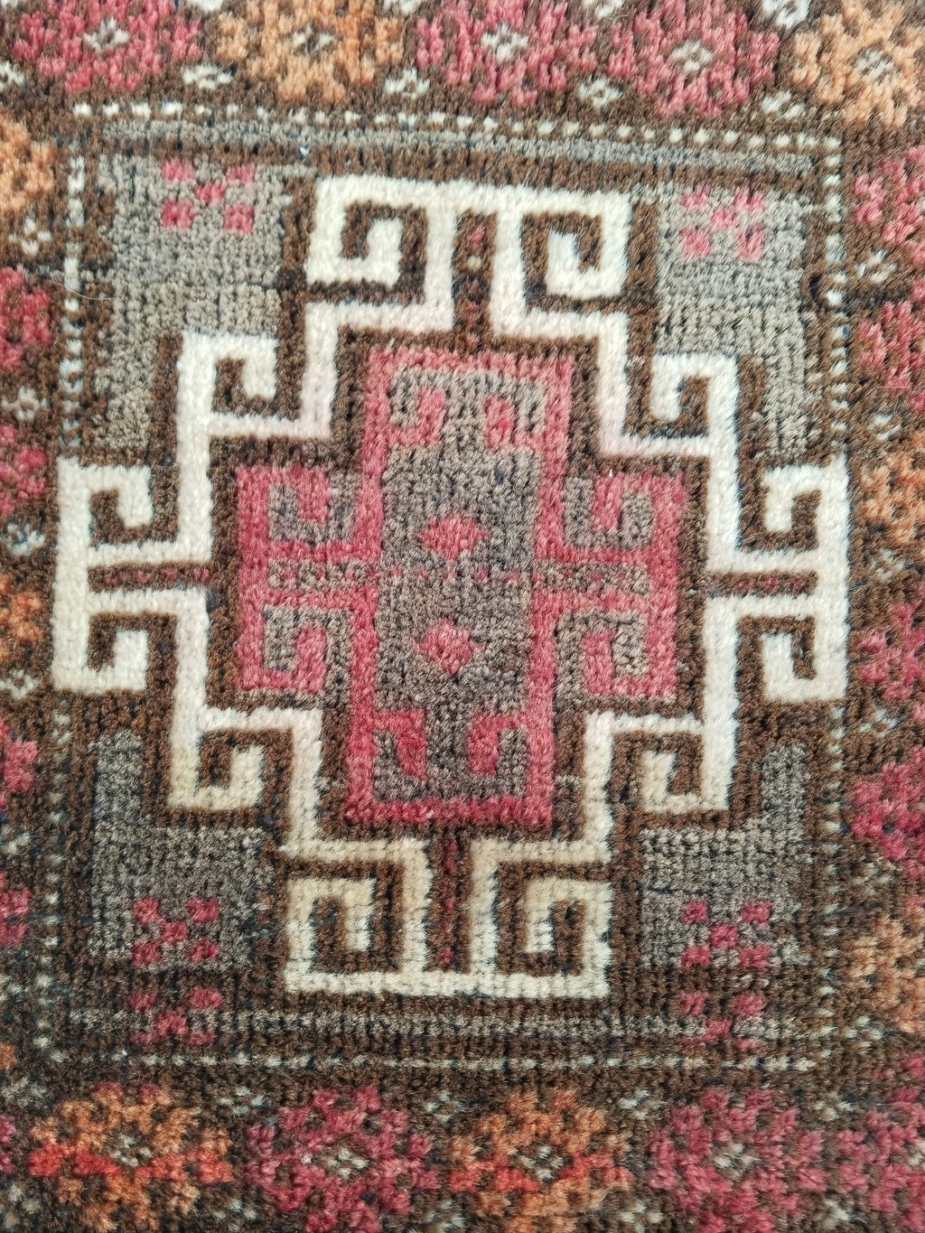 Antique Traditional Handmade Afghan Tribal Wool Multicolor Bag Face 44x40cm