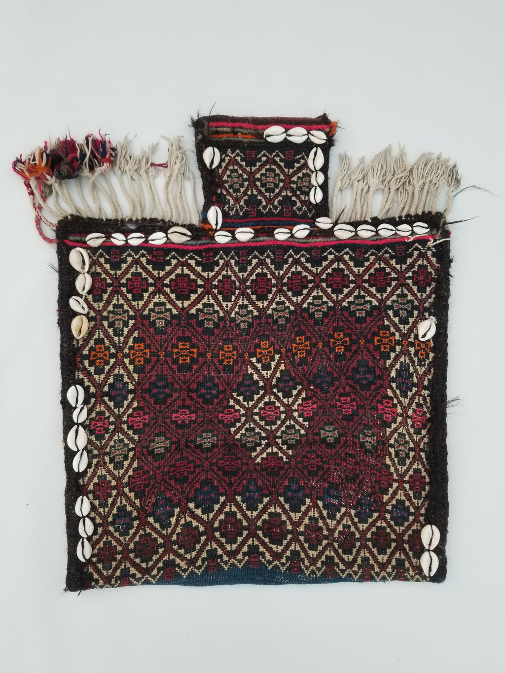 Antique Traditional Handmade Turkoman Wool Multicolor Bag 56x54cm