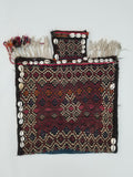 Antique Traditional Handmade Turkoman Wool Multicolor Bag 56x54cm