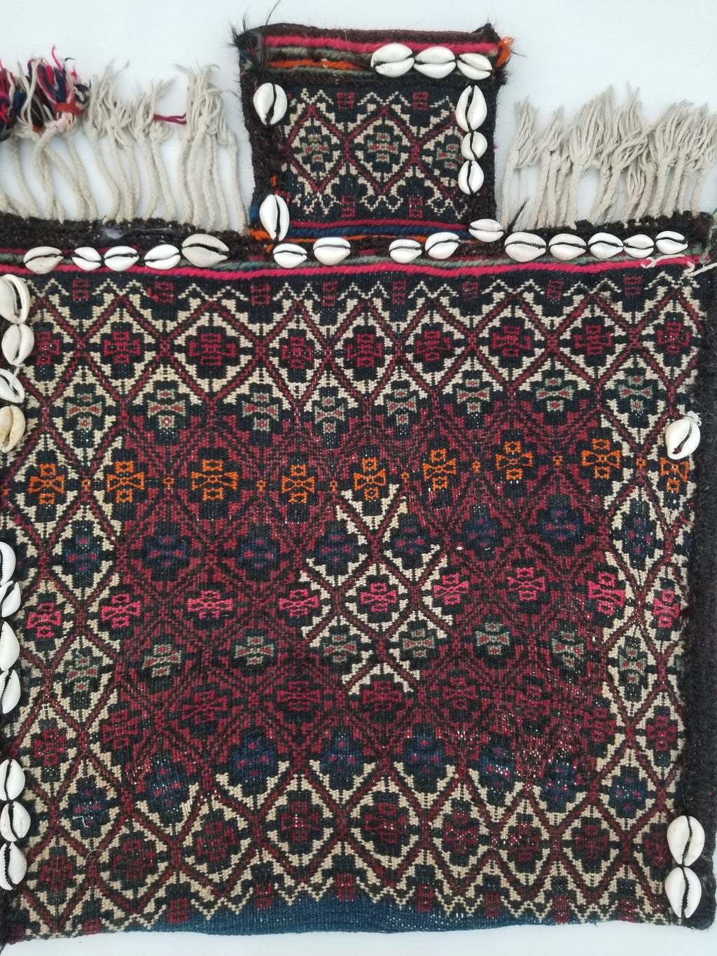 Antique Traditional Handmade Turkoman Wool Multicolor Bag 56x54cm