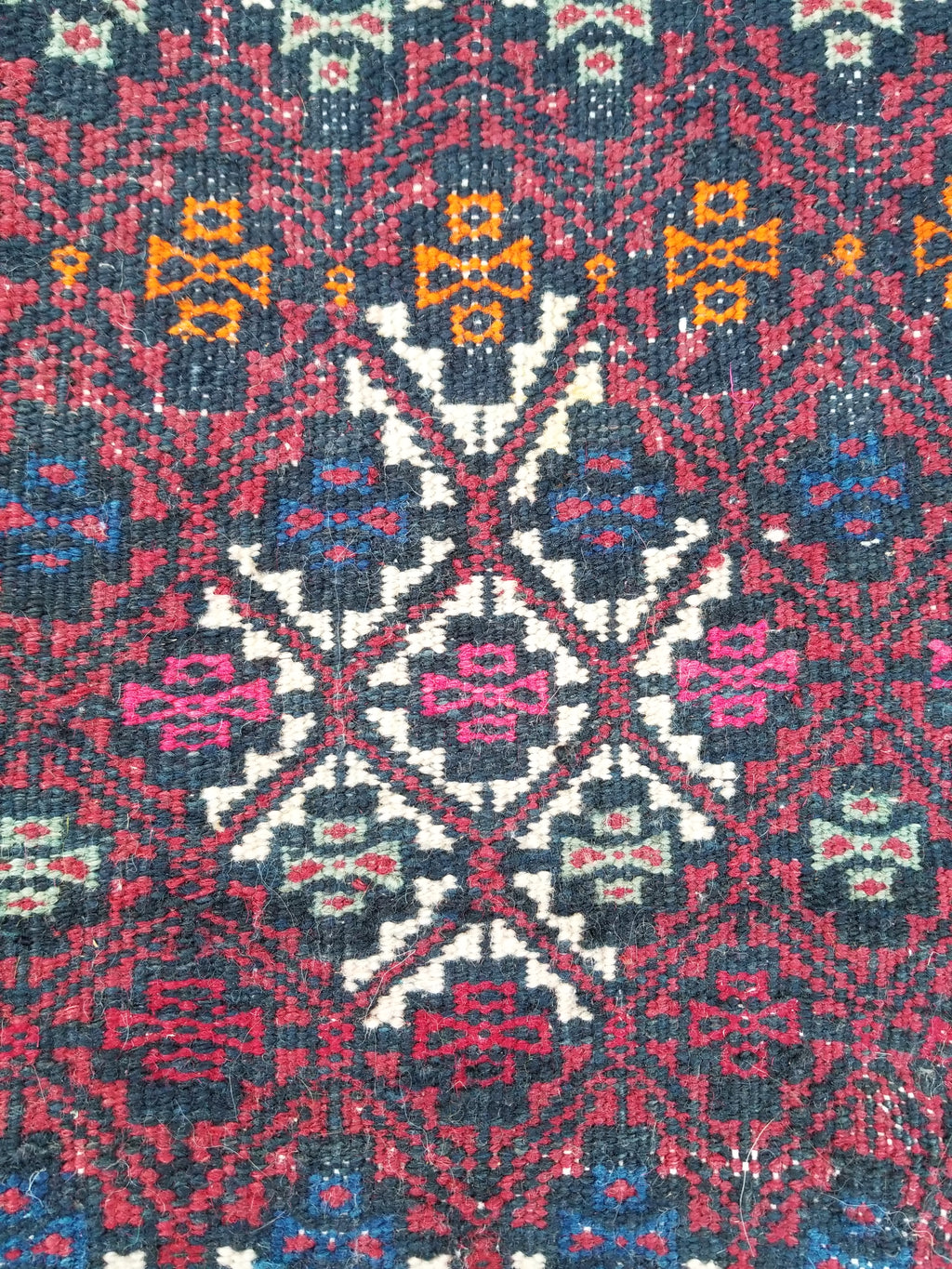 Antique Traditional Handmade Turkoman Wool Multicolor Bag 56x54cm