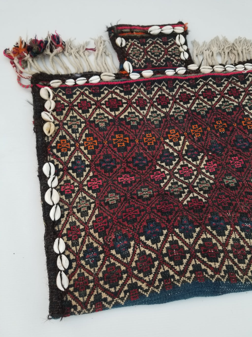 Antique Traditional Handmade Turkoman Wool Multicolor Bag 56x54cm