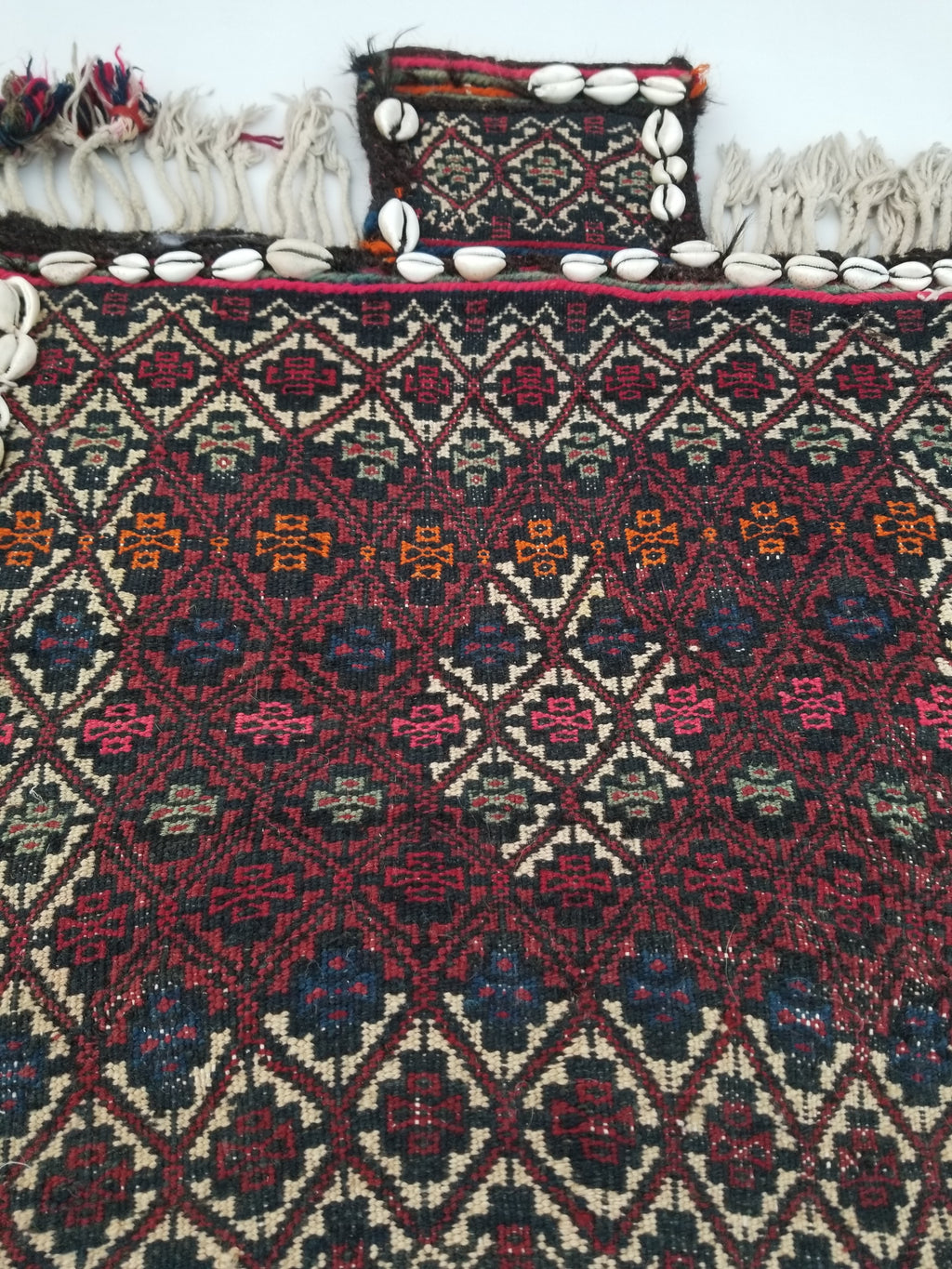 Antique Traditional Handmade Turkoman Wool Multicolor Bag 56x54cm