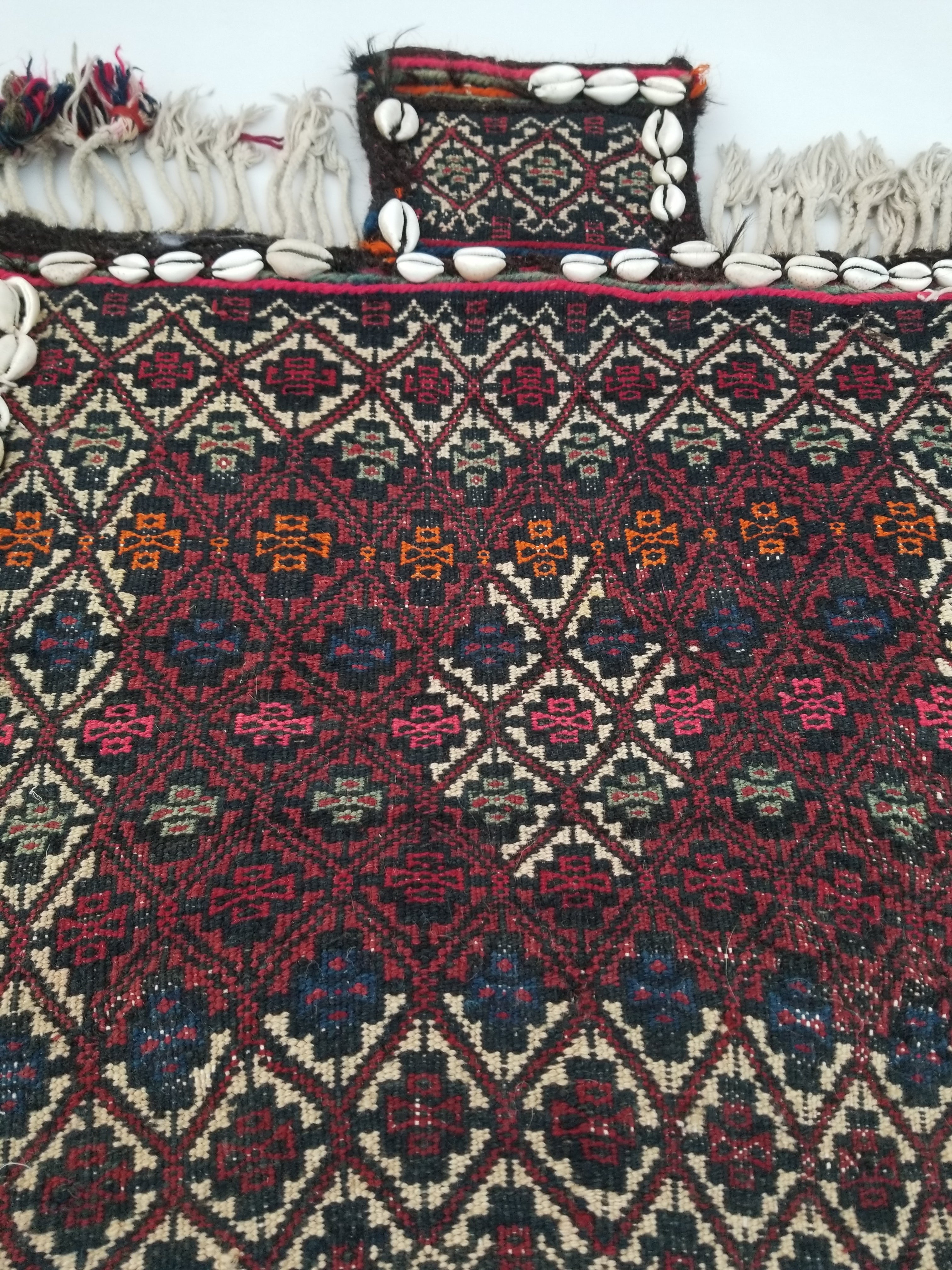 Antique Traditional Handmade Turkoman Wool Multicolor Bag 56x54cm