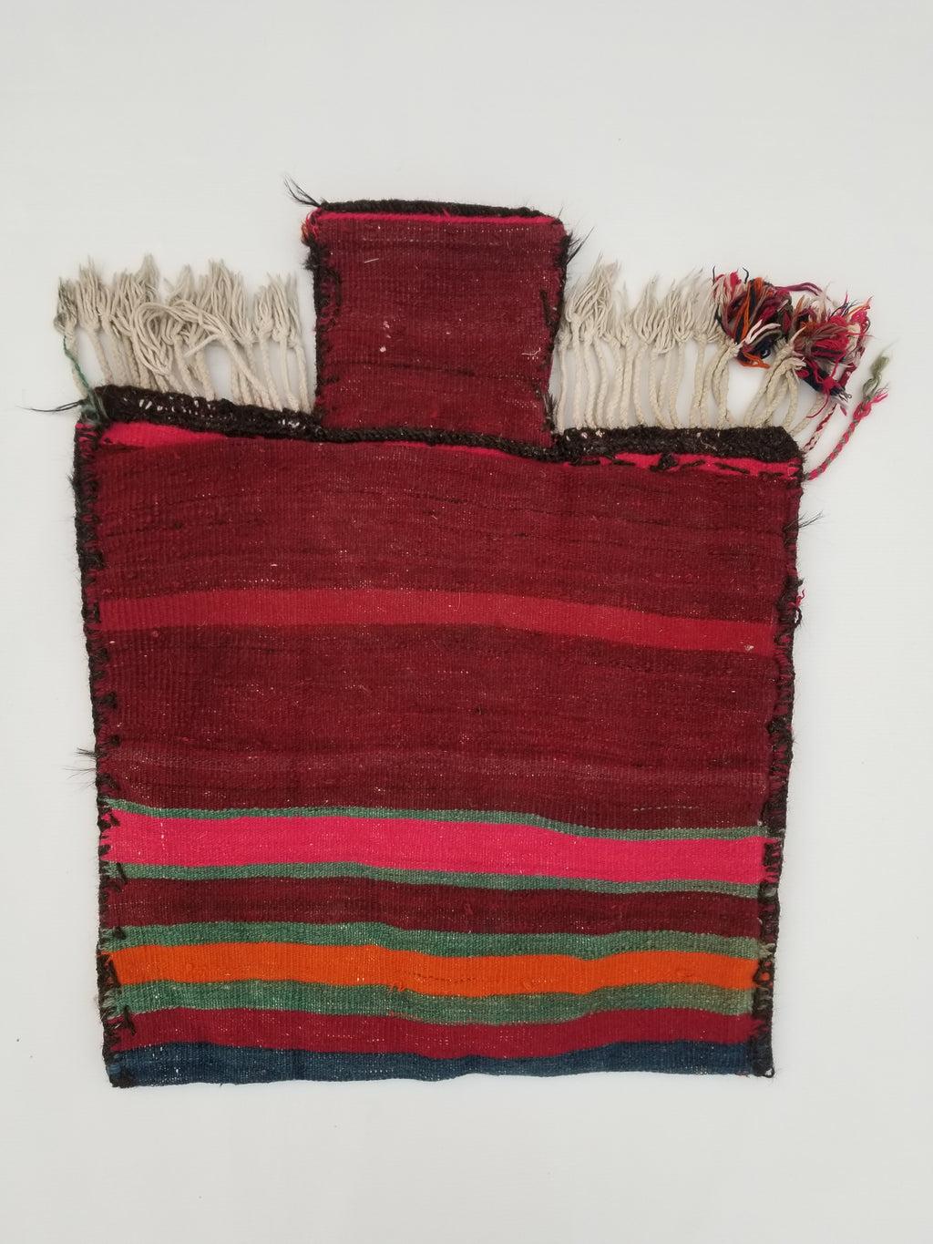 Antique Traditional Handmade Turkoman Wool Multicolor Bag 56x54cm