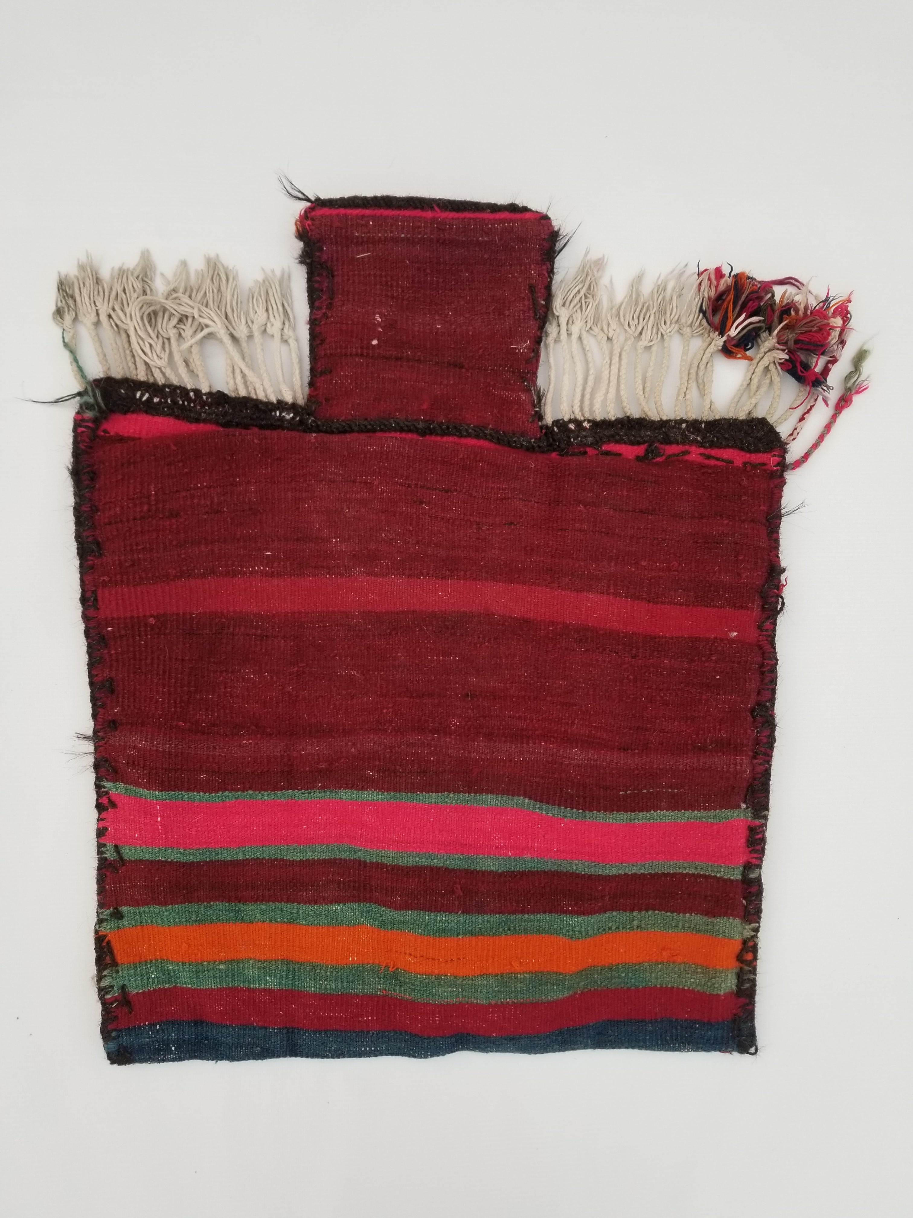 Antique Traditional Handmade Turkoman Wool Multicolor Bag 56x54cm