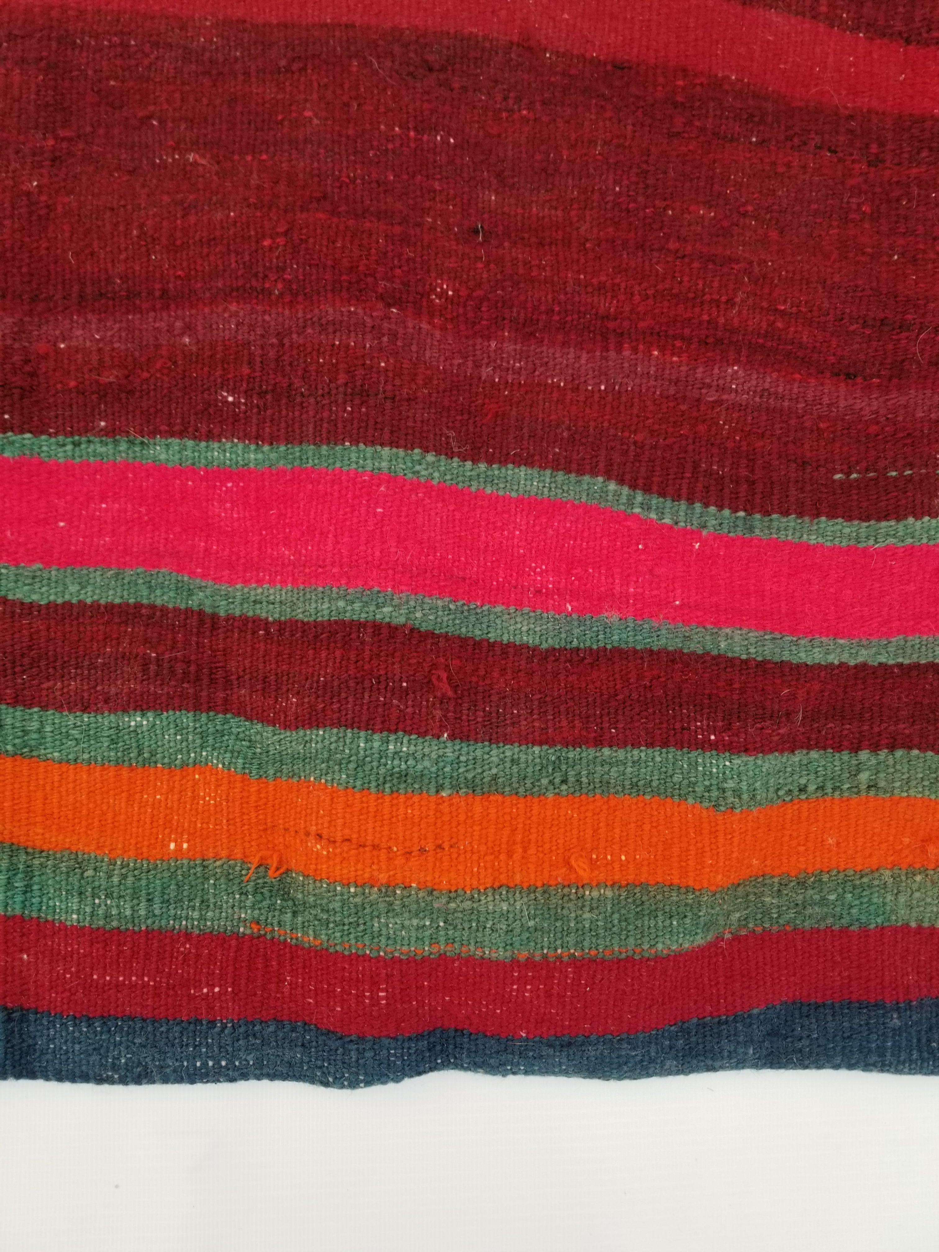 Antique Traditional Handmade Turkoman Wool Multicolor Bag 56x54cm