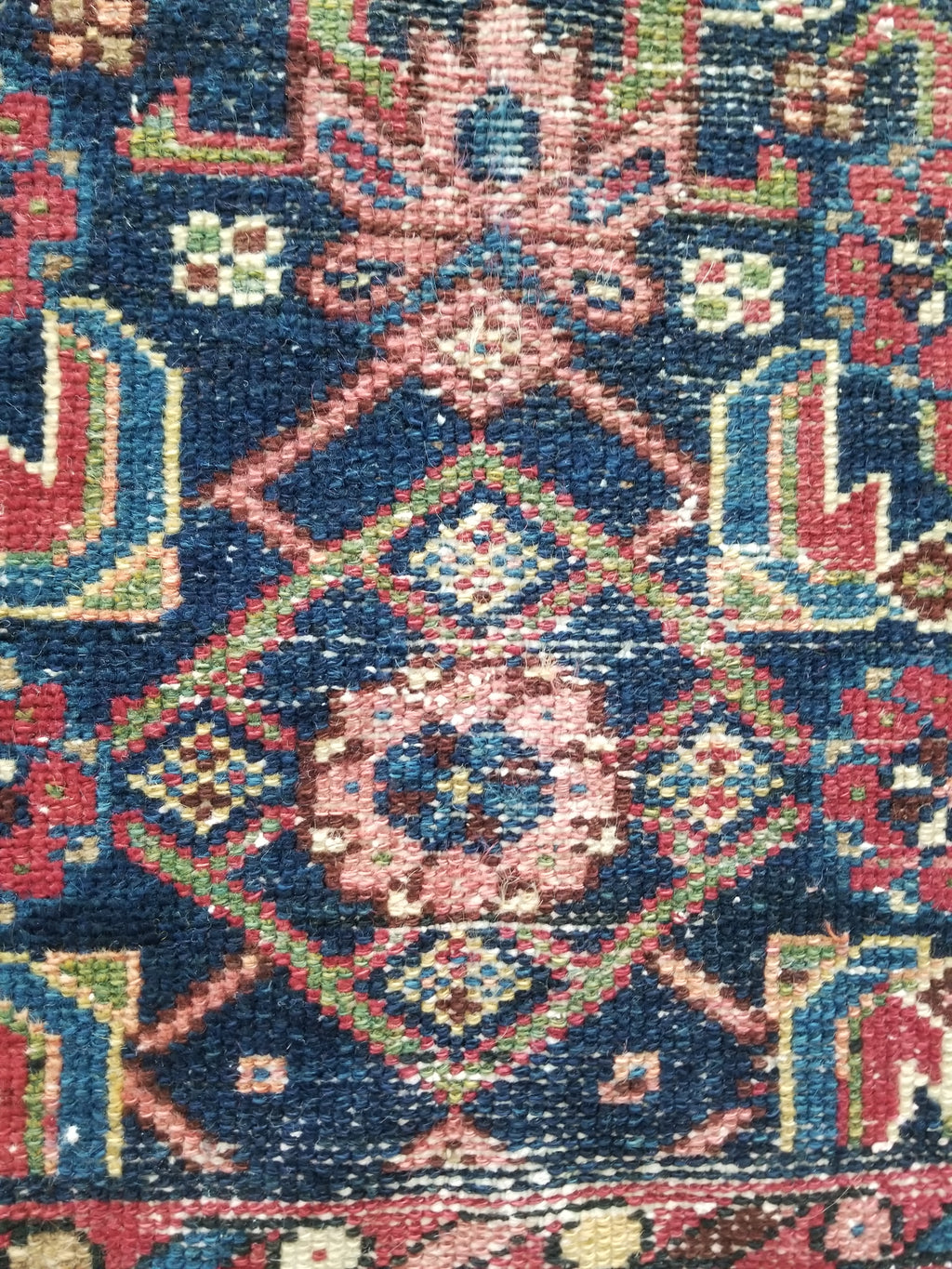 Distressed Antique Traditional Handmade Kurdish Wool Multicolor Rug 190x90cm