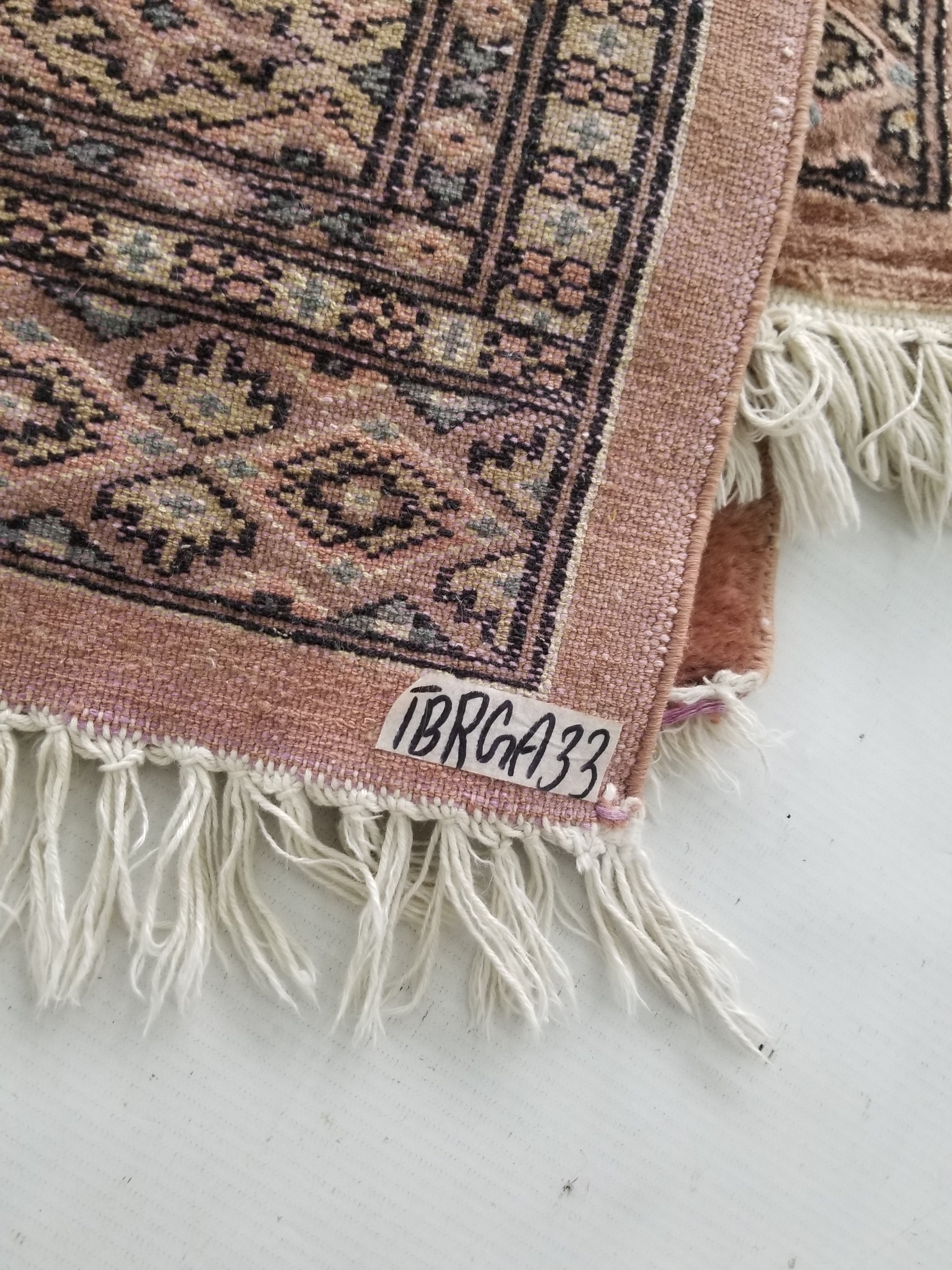Distressed Antique Traditional Handmade Kurdish Wool Multicolor Rug 190x90cm