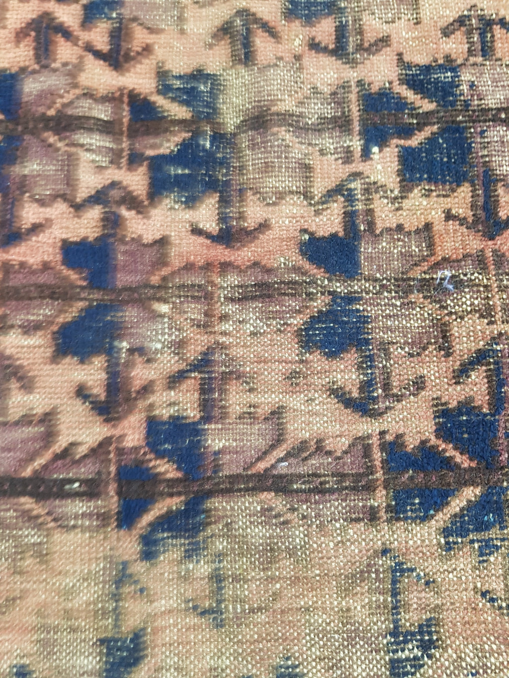 Distressed Antique Traditional Handmade Afghan Wool Multicolor Rug 141x89cm