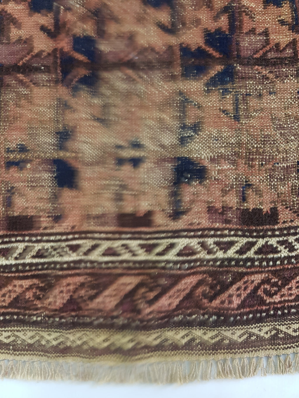 Distressed Antique Traditional Handmade Afghan Wool Multicolor Rug 141x89cm