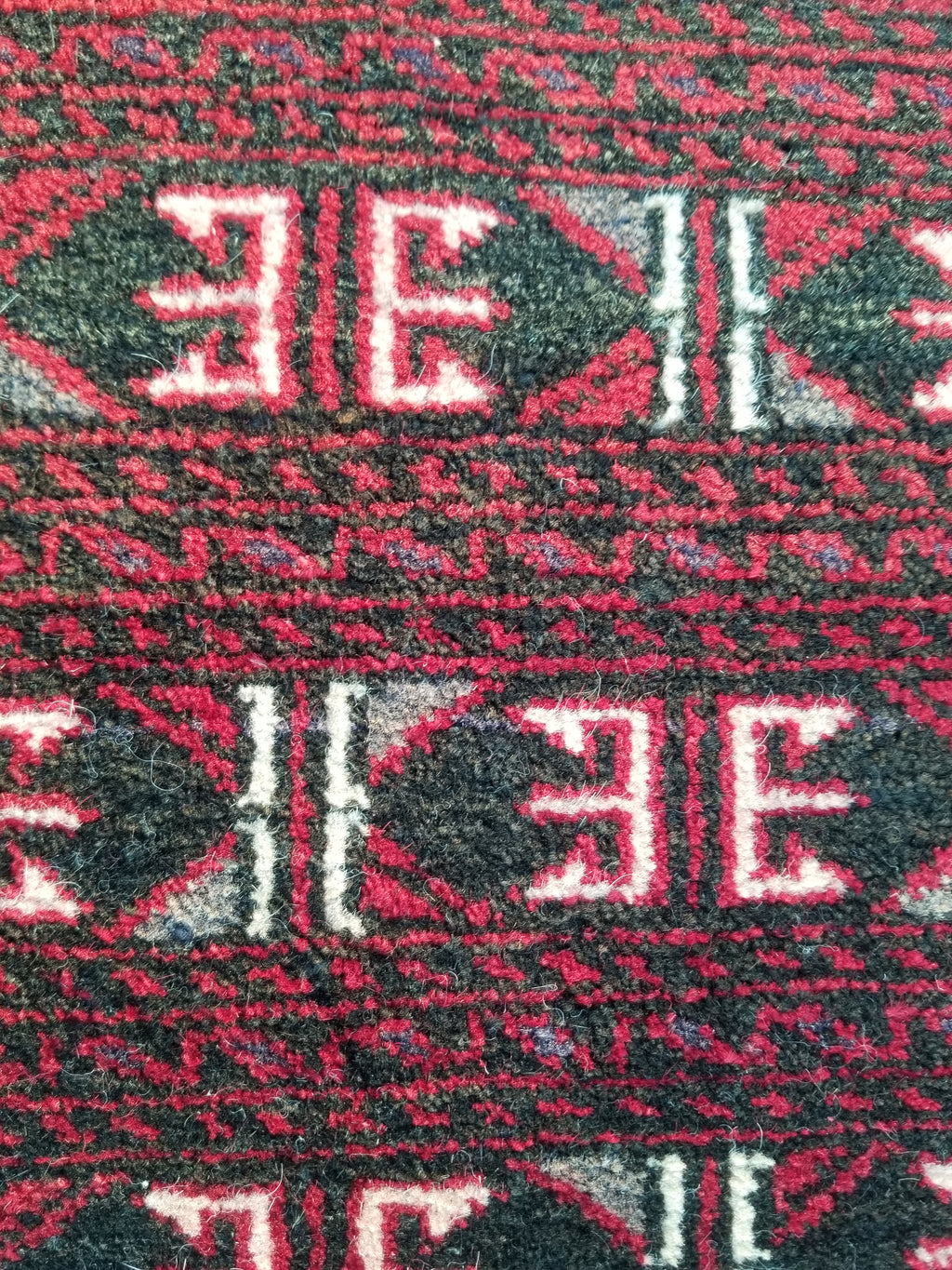 Antique Traditional Handmade Afghan Wool Multicolor Saddle Bag 53x49cm