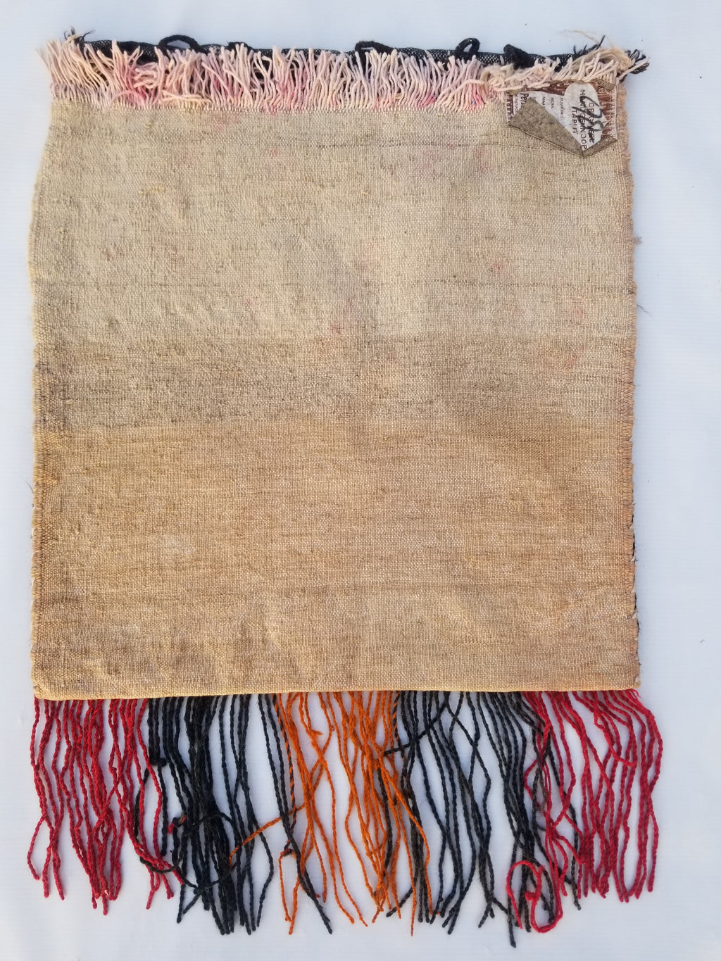 Antique Traditional Handmade Afghan Wool Multicolor Saddle Bag 53x49cm