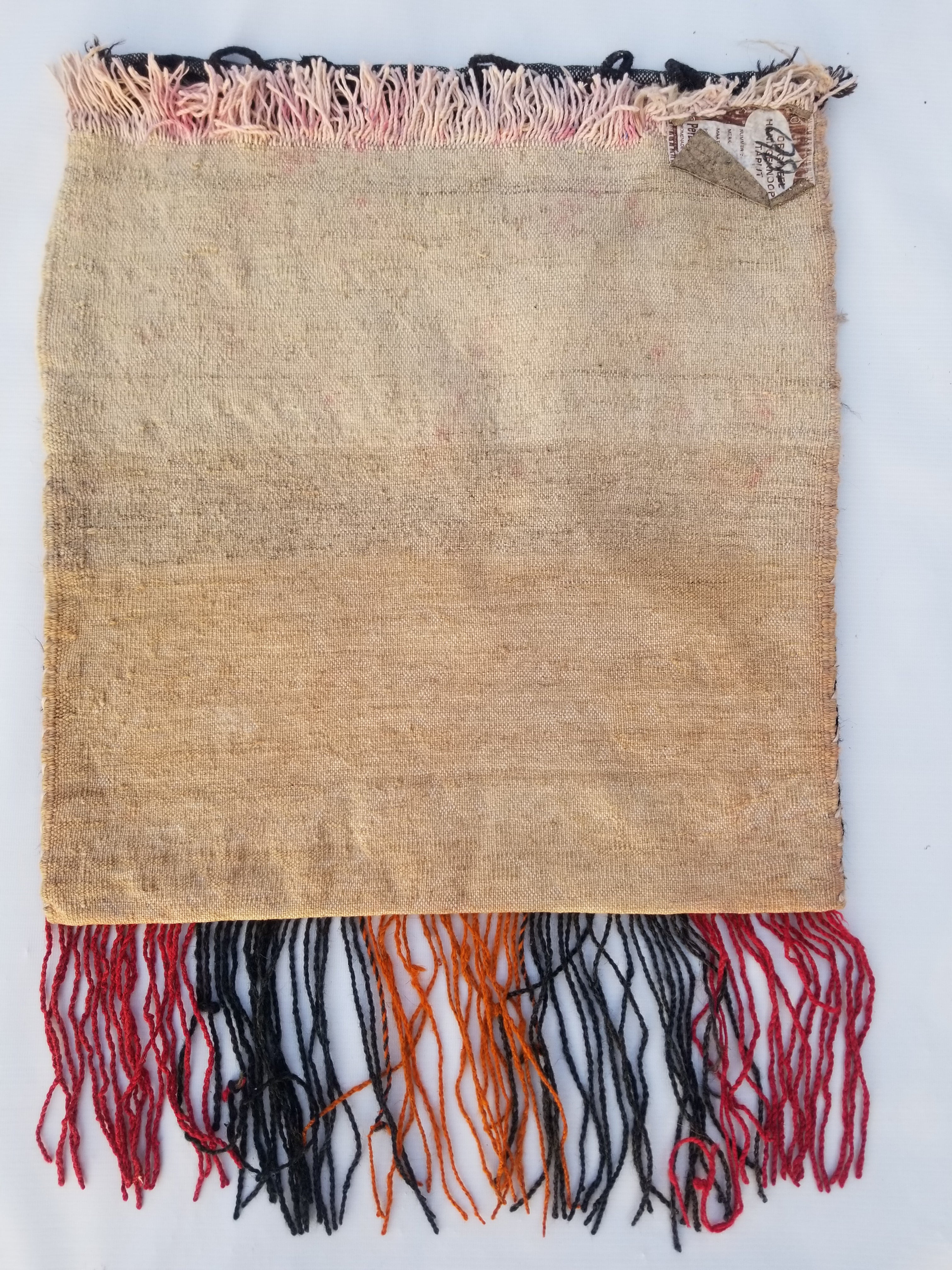 Antique Traditional Handmade Afghan Wool Multicolor Saddle Bag 53x49cm