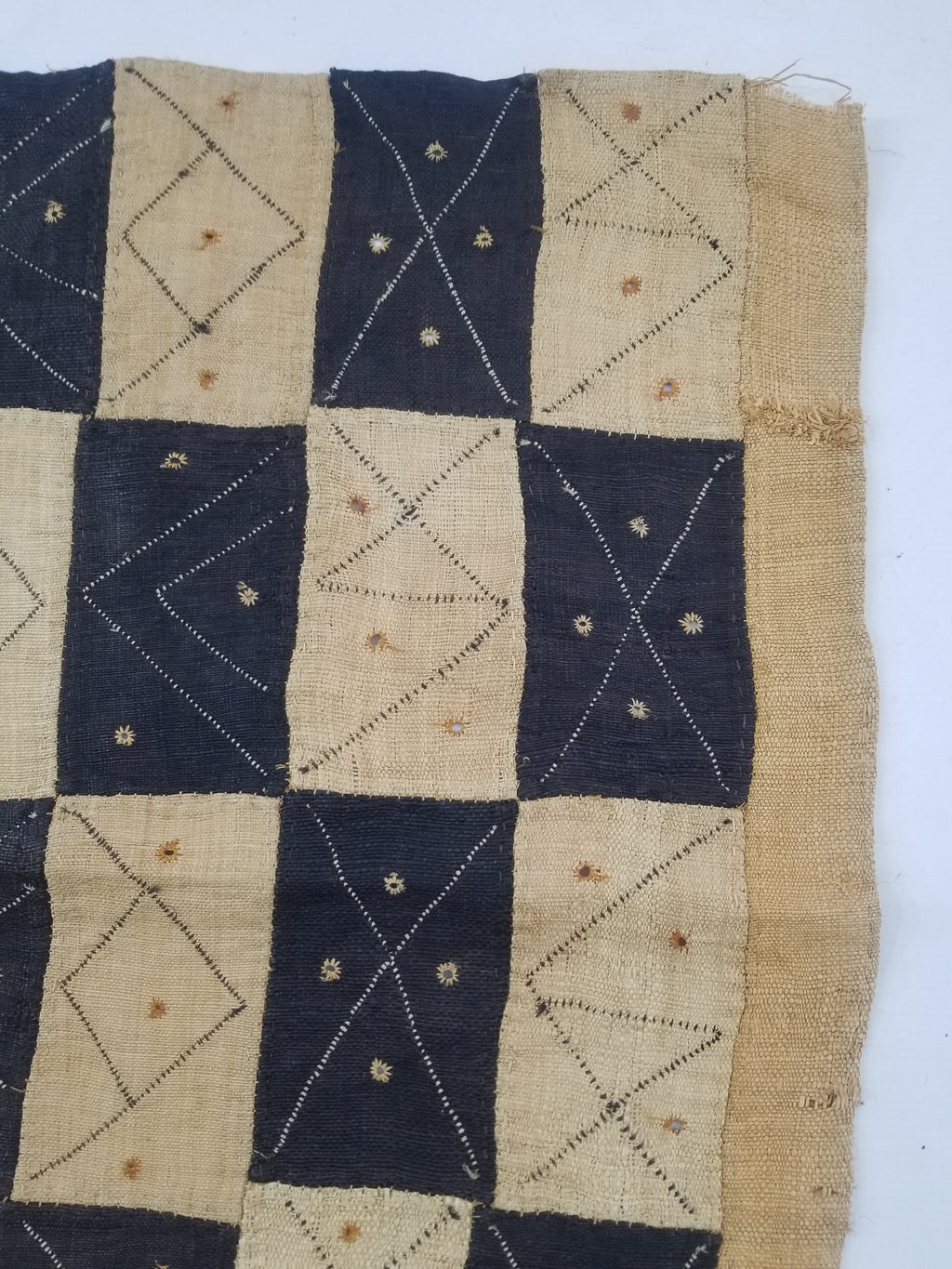 Vintage African Natural Woven Raffia Table Runner 156x53cm